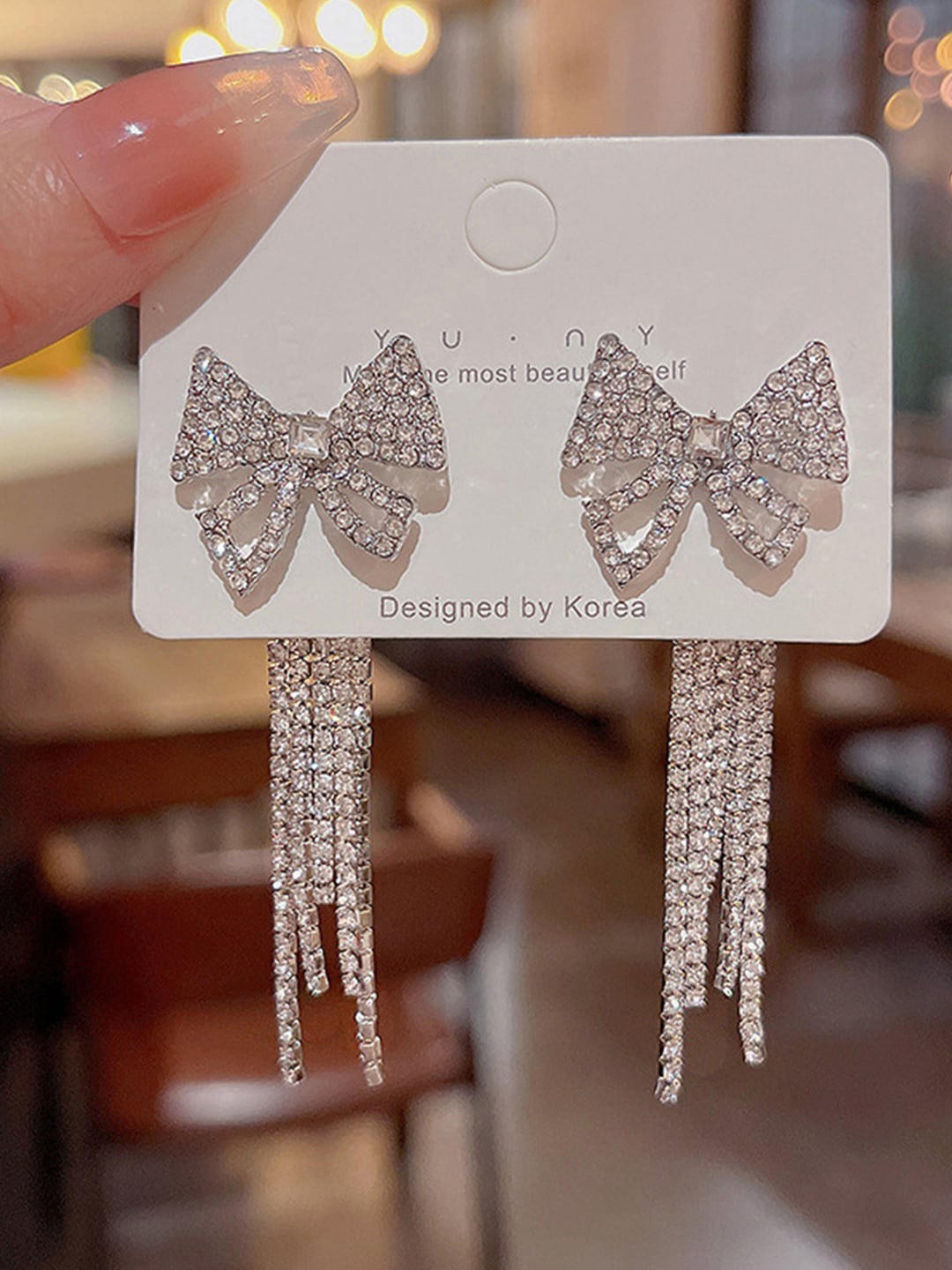 Scintillare By Sukkhi Rhodium-Plated Long Bow Contemporary Chandelier Drop Earrings, Silver
Scintillare By Sukkhi Rhodium-Plated Long Bow Contemporary Chandelier Drop Earrings, Silver