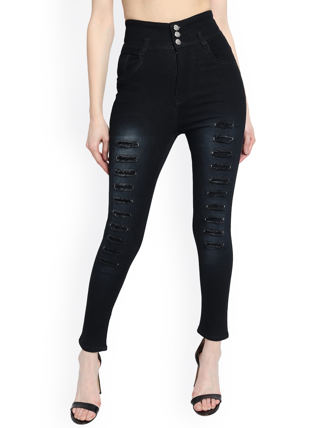 BAESD Women Jean Slim Fit Mildly Distressed Light Fade Stretchable Denim Jeans, Black
BAESD Women Jean Slim Fit Mildly Distressed Light Fade Stretchable Denim Jeans, Black