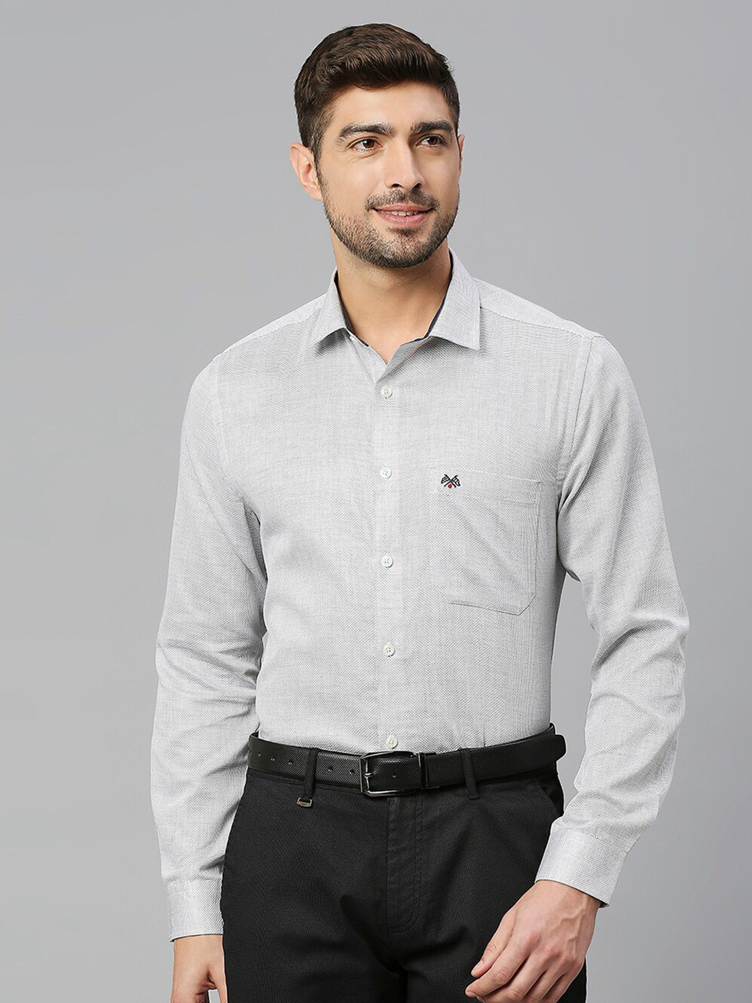 Thomas Scott Classic Self Design Pure Cotton Slim Fit Formal Shirt, Grey
Thomas Scott Classic Self Design Pure Cotton Slim Fit Formal Shirt, Grey