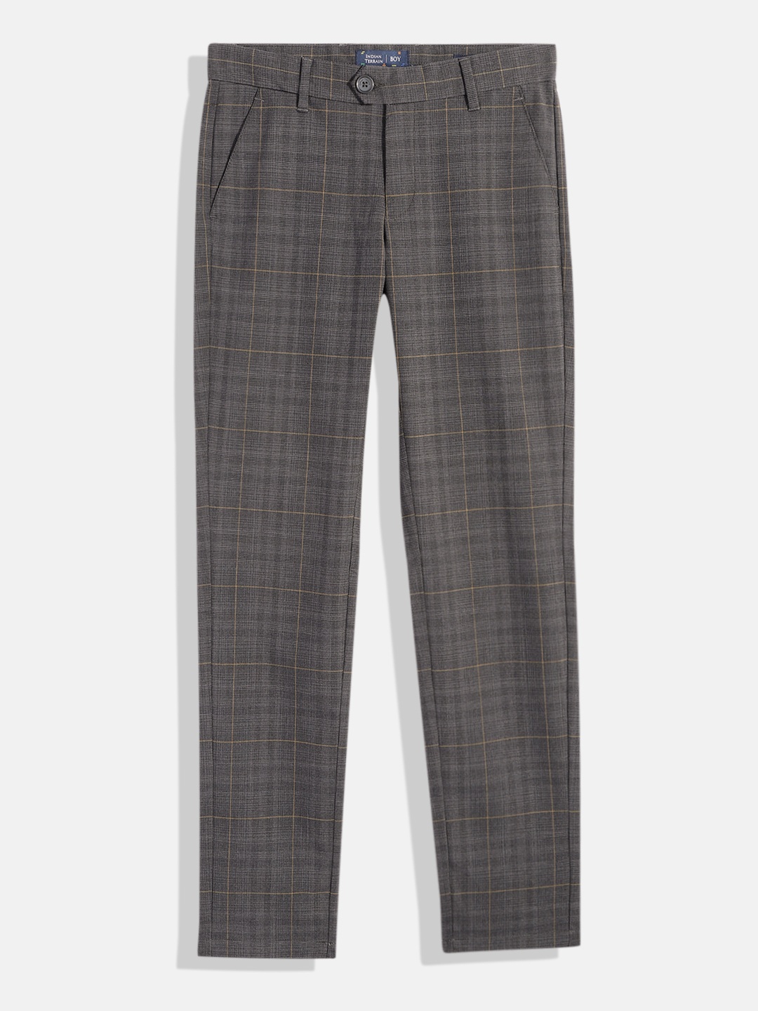 Indian Terrain Boys Checked Original Regular Fit Low-Rise Plain Flat-Front Trousers, Black
Indian Terrain Boys Checked Original Regular Fit Low-Rise Plain Flat-Front Trousers, Black