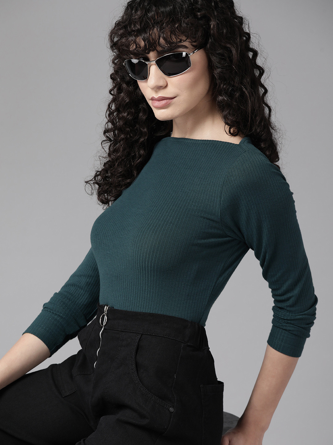 Roadster Boat Neck Longline Top, Teal
Roadster Boat Neck Longline Top, Teal