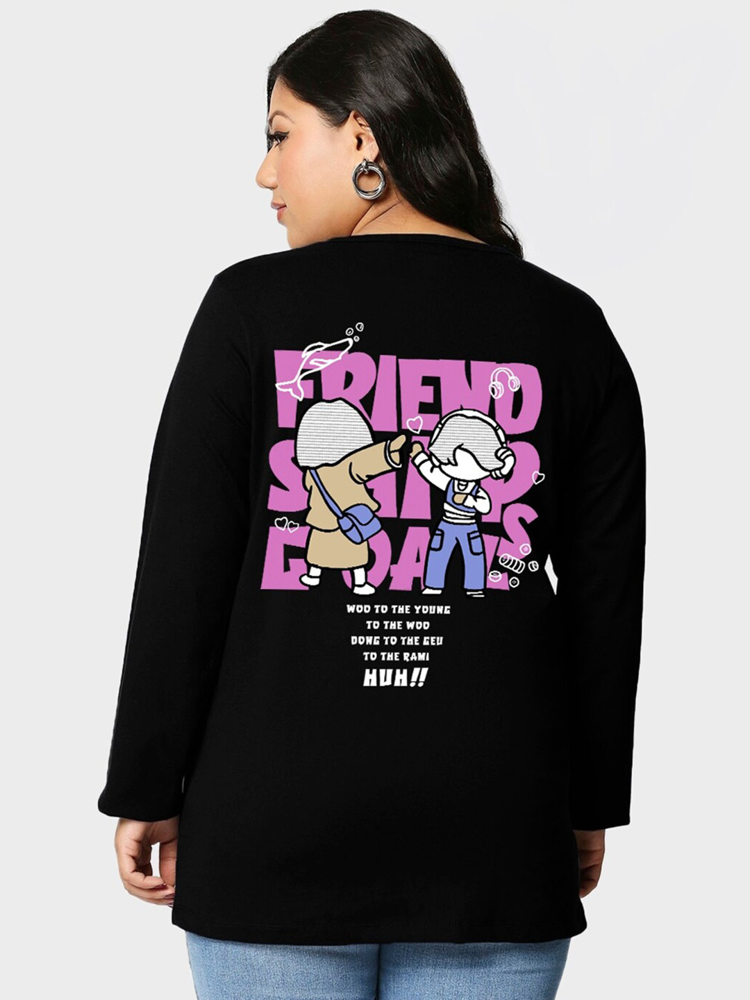 Bewakoof Plus Extraordinary Woo Graphic Printed T-shirt, Black
Bewakoof Plus Extraordinary Woo Graphic Printed T-shirt, Black