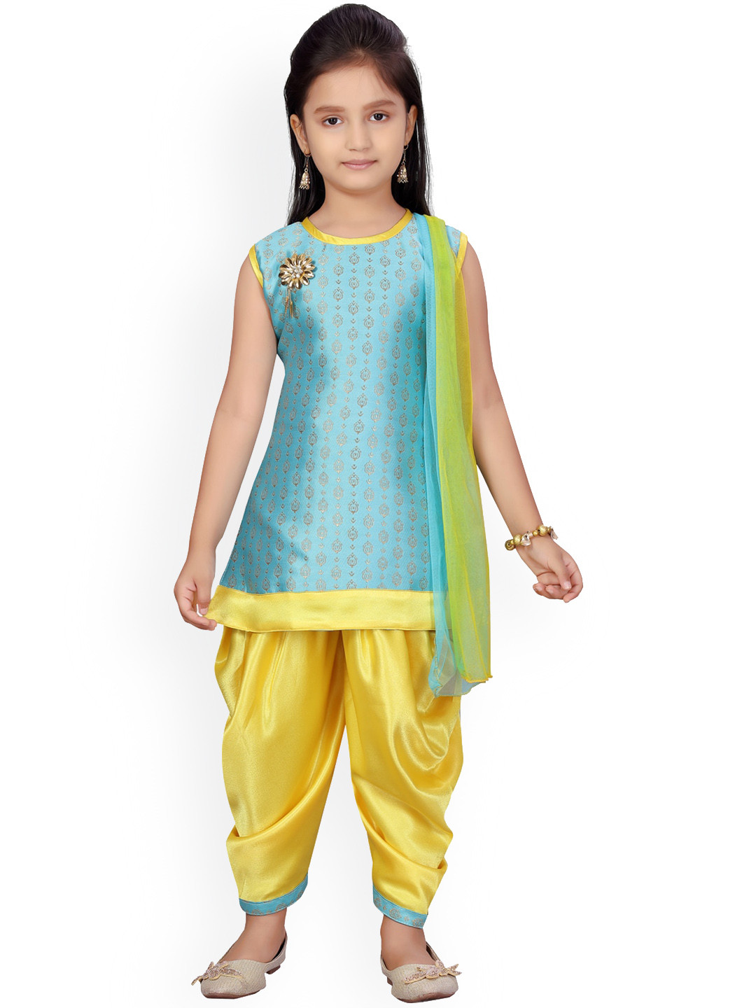 BAESD Girls Ethnic Motifs Printed Pure Cotton Kurti with Patiala & Dupatta, Turquoise blue
BAESD Girls Ethnic Motifs Printed Pure Cotton Kurti with Patiala & Dupatta, Turquoise blue