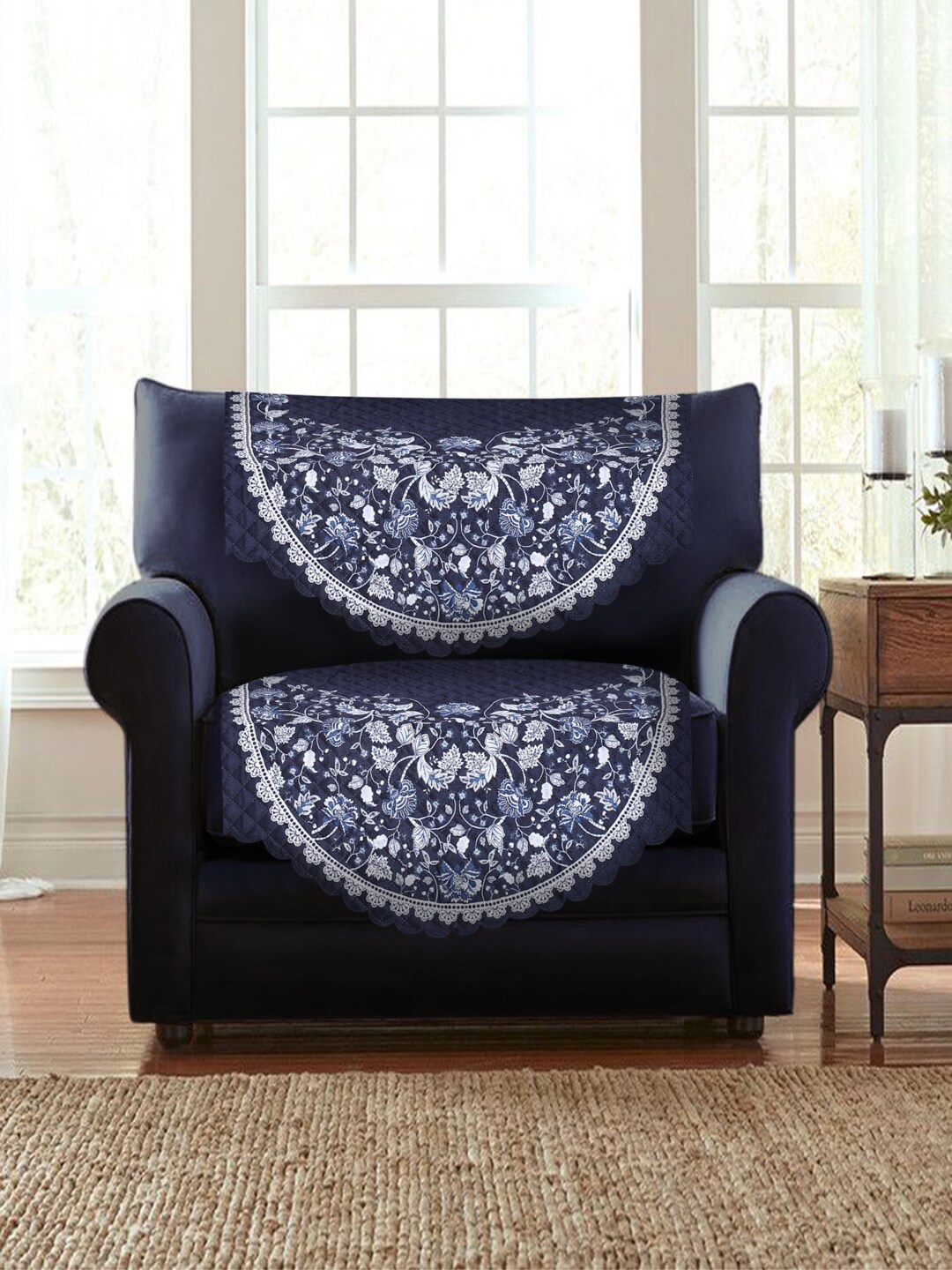SOKNACK 2-Pcs Navy-Blue & White Ultra Punched Printed Soft Velvet 3-Seater Sofa Covers
SOKNACK 2-Pcs Navy-Blue & White Ultra Punched Printed Soft Velvet 3-Seater Sofa Covers
