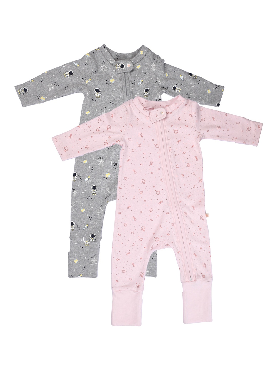 GREENDIGO Infant Kids Pack of 2 Conversational Printed Organic Cotton Rompers, Grey
GREENDIGO Infant Kids Pack of 2 Conversational Printed Organic Cotton Rompers, Grey