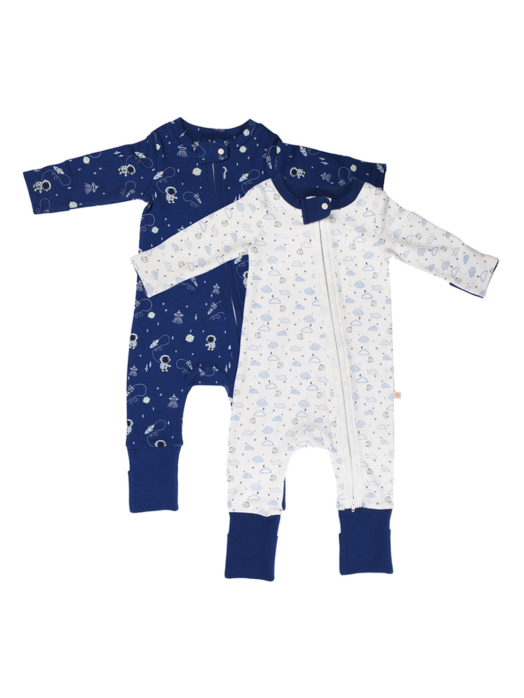 GREENDIGO Infant Kids Pack of 2 Conversational Printed Organic Cotton Rompers, Navy blue
GREENDIGO Infant Kids Pack of 2 Conversational Printed Organic Cotton Rompers, Navy blue