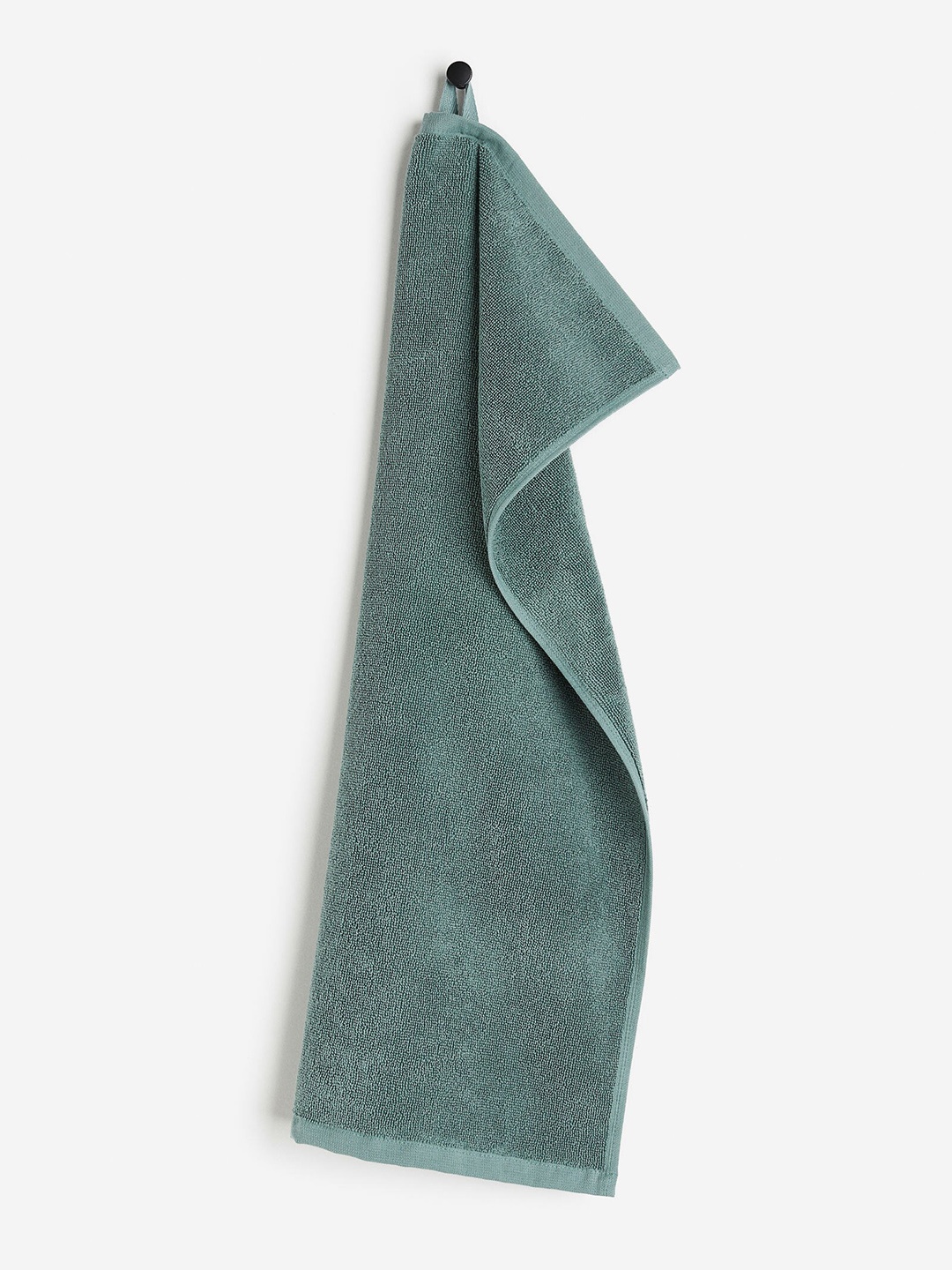 H&M Green Cotton Terry Hand Towel