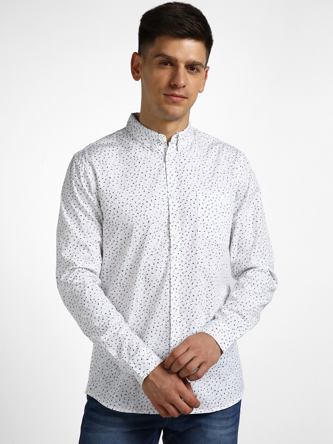 Urbano Fashion Spread Collar Micro Ditsy Printed Slim Fit Casual Pure Cotton Shirt, White
Urbano Fashion Spread Collar Micro Ditsy Printed Slim Fit Casual Pure Cotton Shirt, White