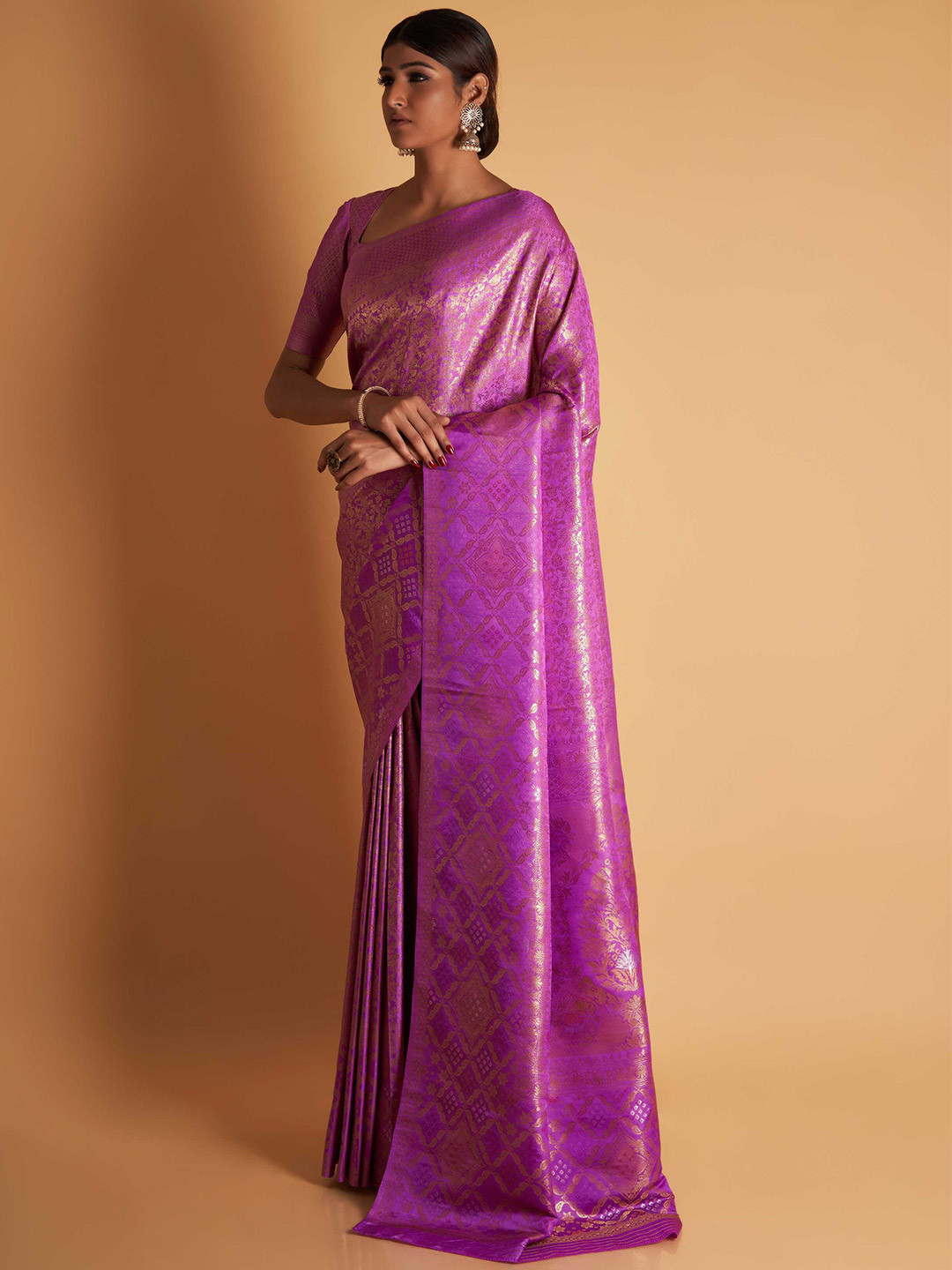 Vardha Woven Design Zari Kanjeevaram Saree, Purple
Vardha Woven Design Zari Kanjeevaram Saree, Purple