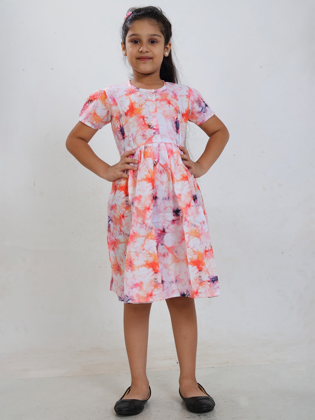 GO Kids Girls Tie And Dye Printed Gathred Or Pleated Cotton Fit & Flare Dress, White
GO Kids Girls Tie And Dye Printed Gathred Or Pleated Cotton Fit & Flare Dress, White