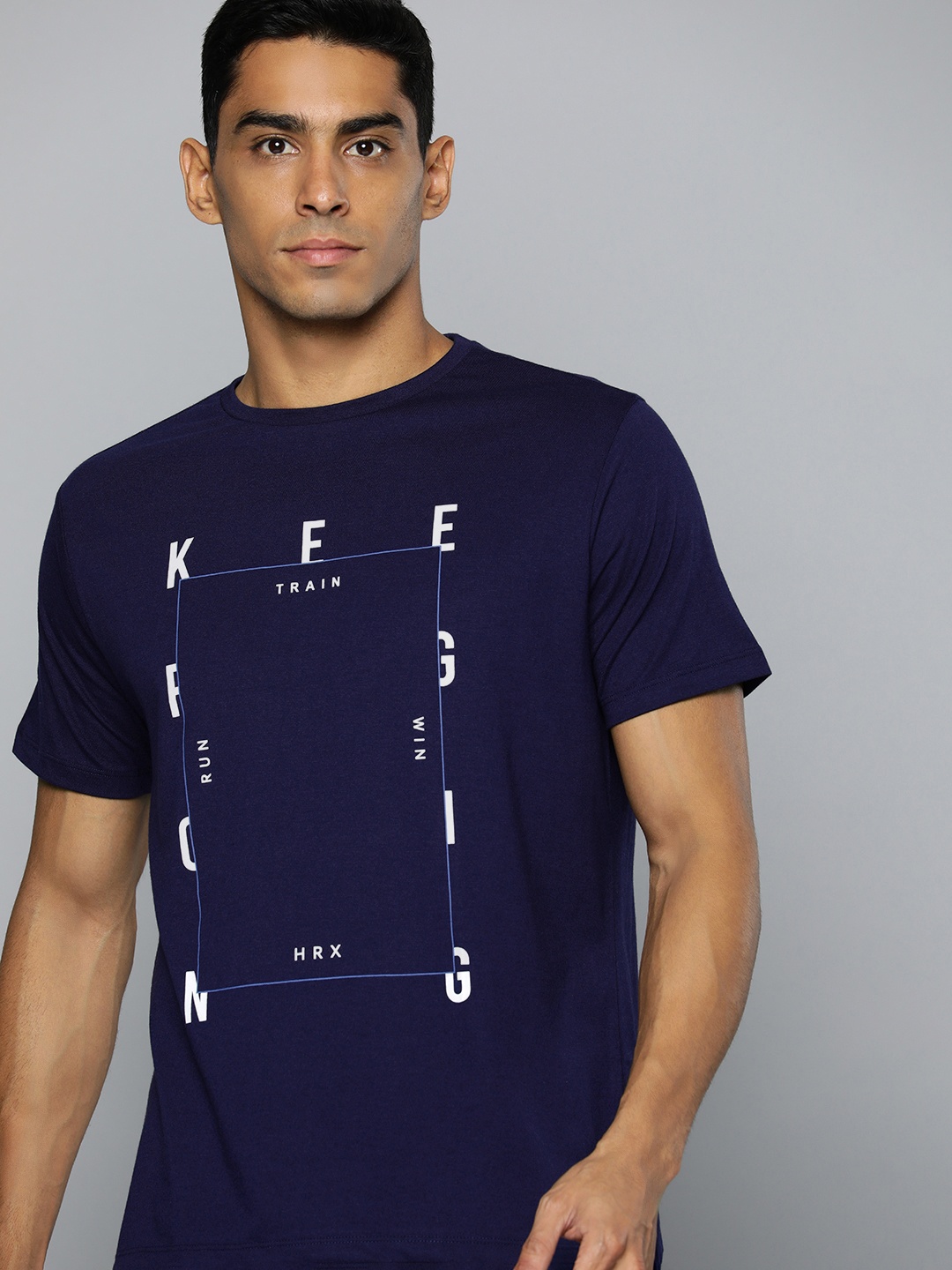 HRX by Hrithik Roshan Men Brand Logo Printed Rapid-Dry Running T-shirt, Navy blue
HRX by Hrithik Roshan Men Brand Logo Printed Rapid-Dry Running T-shirt, Navy blue