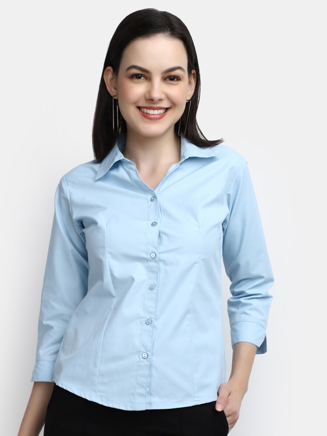 V-Mart Spread Collar Casual Shirt, Blue