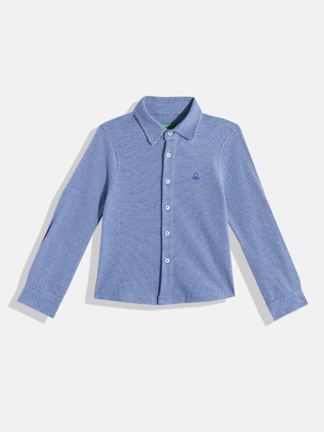 United Colors of Benetton Boys Birds Eye Textured Knitted Pure Cotton Casual Shirt, Blue
United Colors of Benetton Boys Birds Eye Textured Knitted Pure Cotton Casual Shirt, Blue