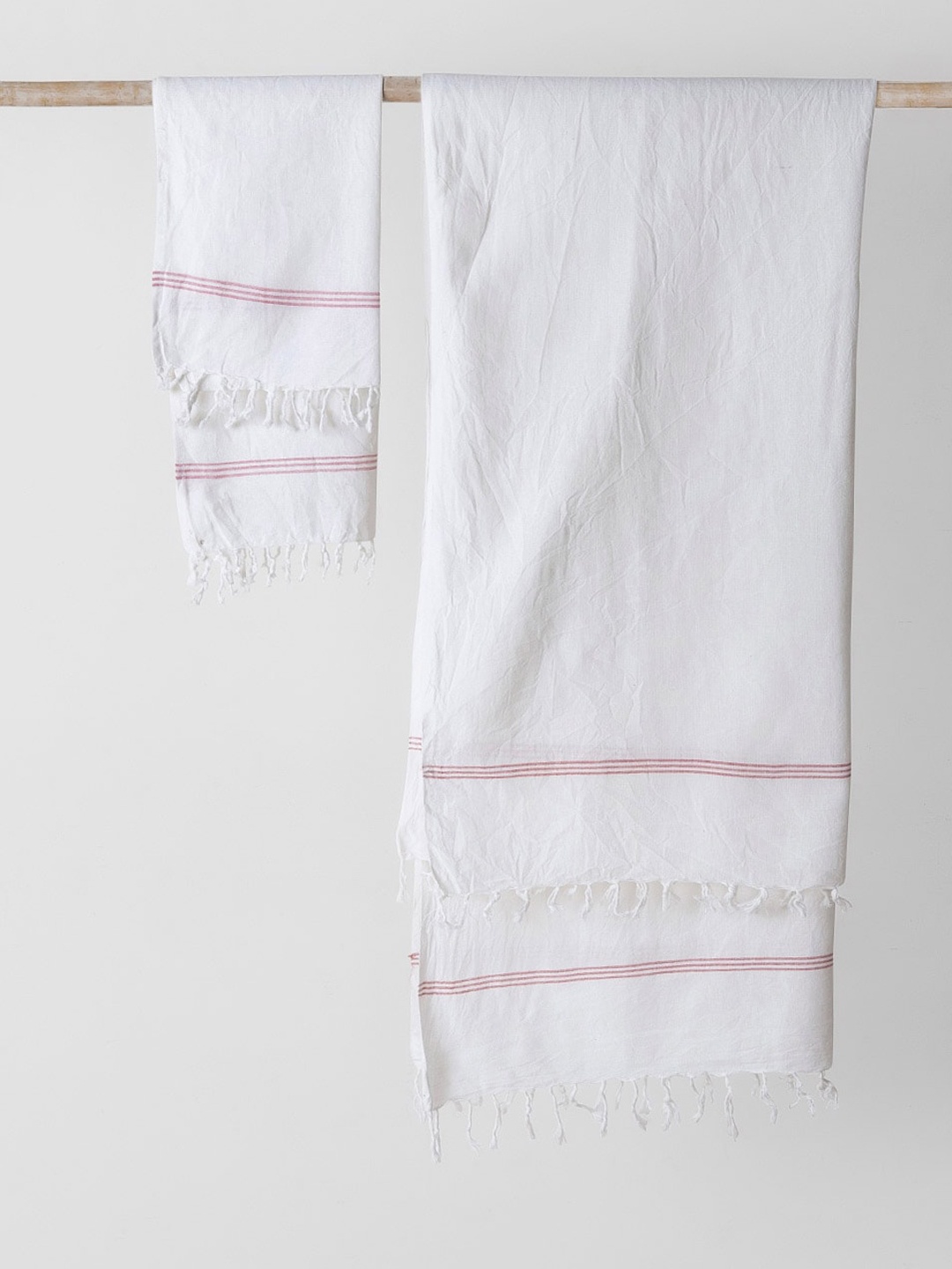 Fabindia Bana Cotton Bath Towel, White