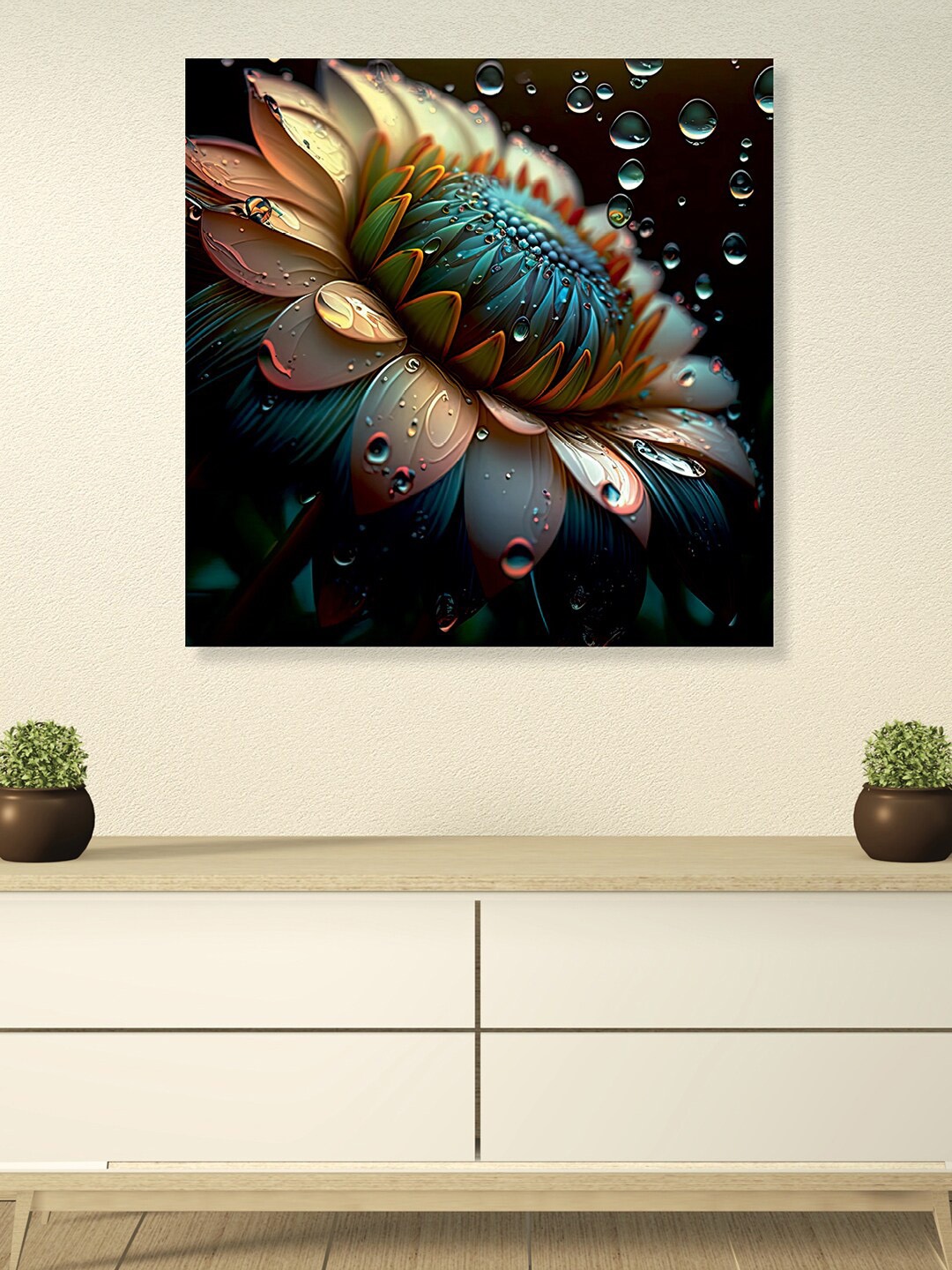 RANDOM 3D Blue Canvas Wall Painting