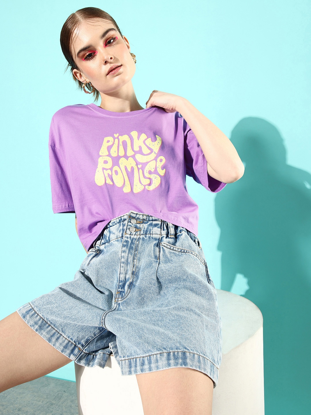 DressBerry Graphic Typography Printed Drop-Shoulder Sleeves Pure Cotton T-shirt, Purple
DressBerry Graphic Typography Printed Drop-Shoulder Sleeves Pure Cotton T-shirt, Purple