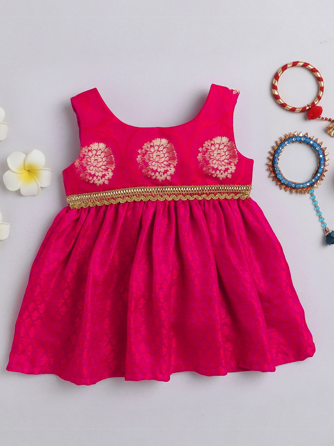 MANY FROCKS & Girls Floral Woven Design Satin Fit & Flare Dress With Lace inserted, Magenta
MANY FROCKS & Girls Floral Woven Design Satin Fit & Flare Dress With Lace inserted, Magenta