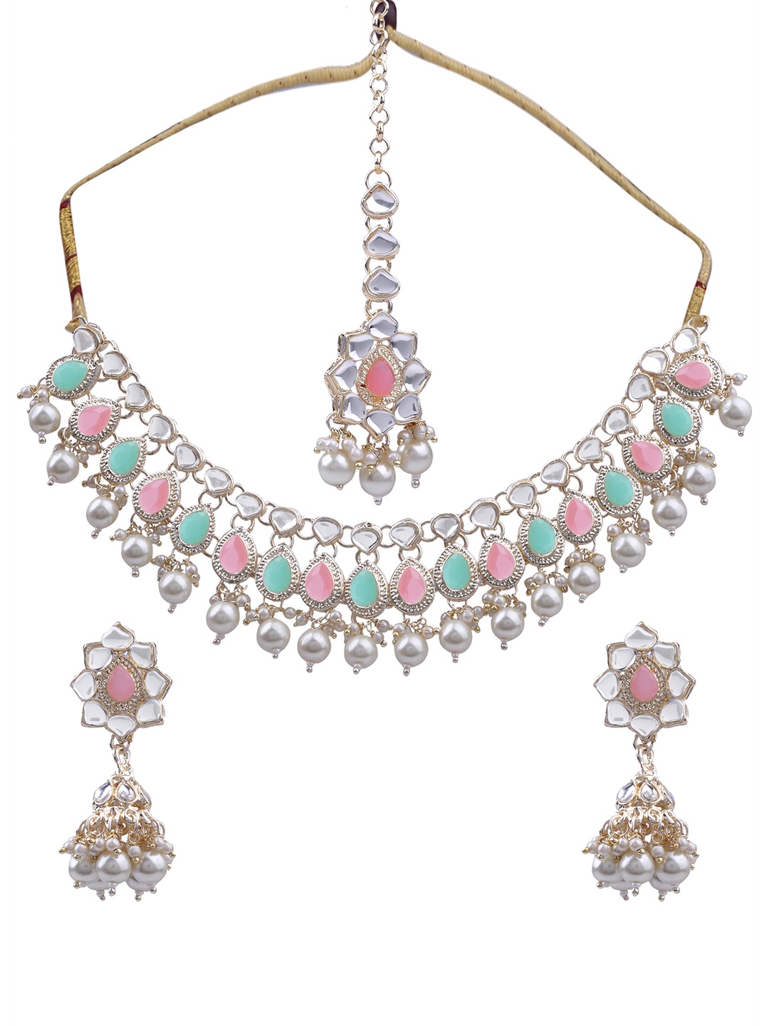AASHISH IMITATION Gold-Plated Kundan-Studded & Beaded Jewellery Set With Maang Tikka
AASHISH IMITATION Gold-Plated Kundan-Studded & Beaded Jewellery Set With Maang Tikka