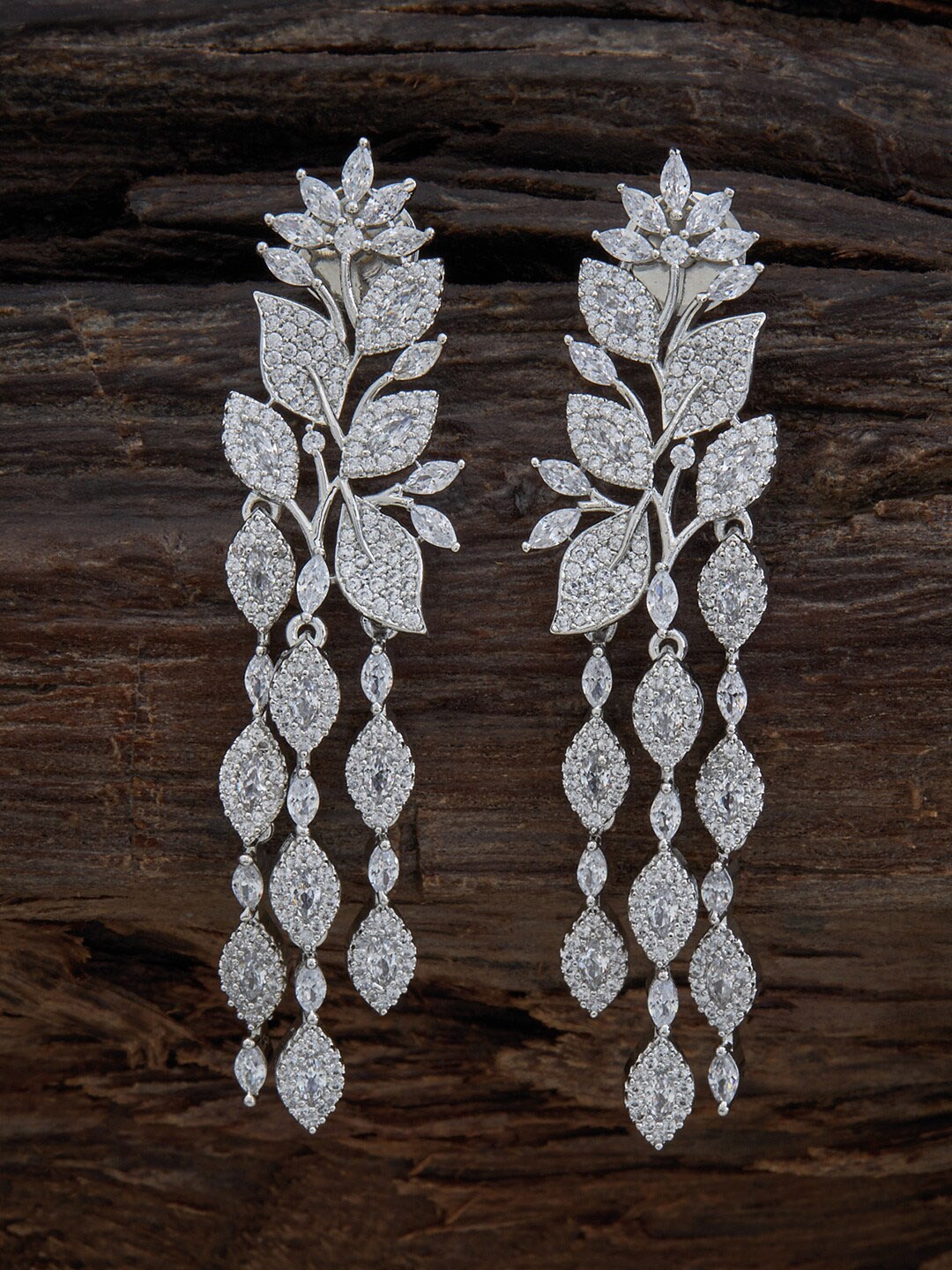Kushal's Fashion Jewellery Rhodium-Plated Leaf-Shaped Contemporary Drop Earrings, Silver
Kushal's Fashion Jewellery Rhodium-Plated Leaf-Shaped Contemporary Drop Earrings, Silver