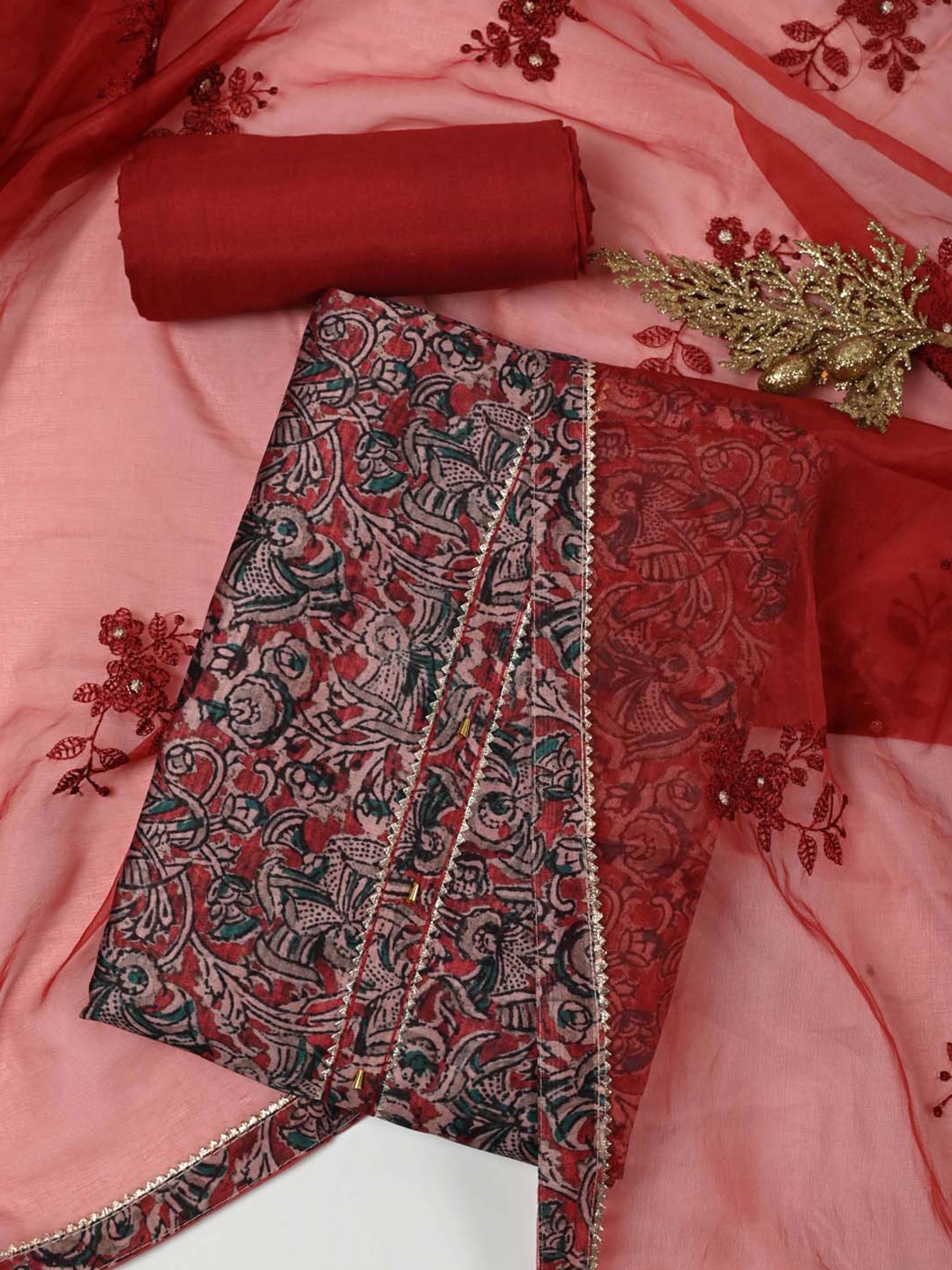 Meena Bazaar Ethnic Motifs Printed Gotta Patti Detail Art Silk Unstitched Dress Material, Maroon
Meena Bazaar Ethnic Motifs Printed Gotta Patti Detail Art Silk Unstitched Dress Material, Maroon