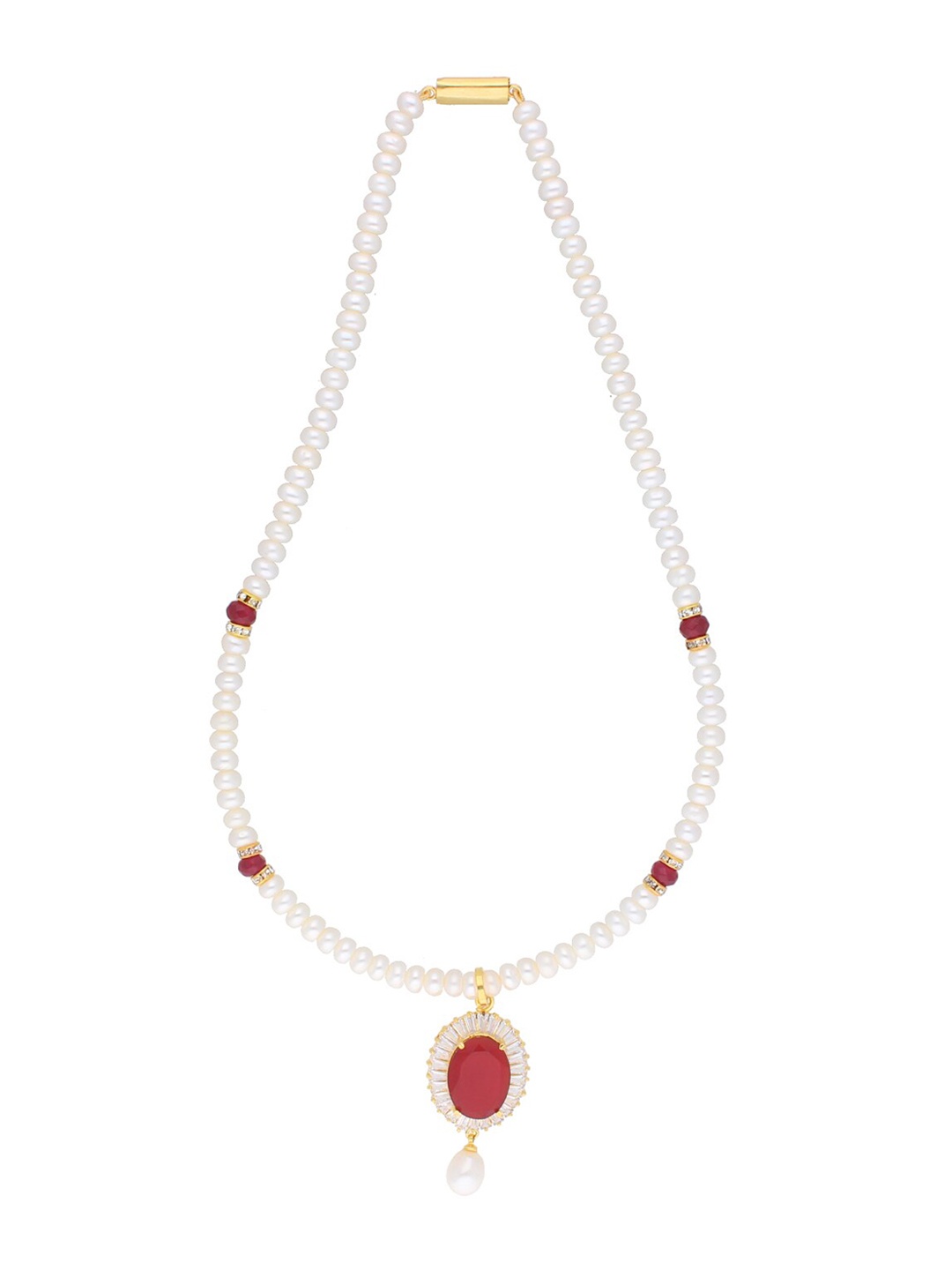 Sri Jagdamba Pearls Dealer Gold-Plated Stone Studded & Pearl Beaded Jewellery Set
Sri Jagdamba Pearls Dealer Gold-Plated Stone Studded & Pearl Beaded Jewellery Set