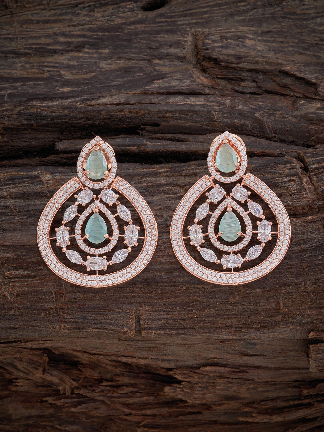 Kushal's Fashion Jewellery Rose Gold-Plated Teardrop Shaped CZ-Studded Drop Earrings
Kushal's Fashion Jewellery Rose Gold-Plated Teardrop Shaped CZ-Studded Drop Earrings