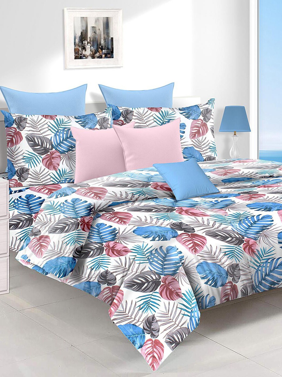 Athome by Nilkamal Utopia Foliole White Floral 180 TC Queen Bedsheet With 2 Pillow Covers
Athome by Nilkamal Utopia Foliole White Floral 180 TC Queen Bedsheet With 2 Pillow Covers
