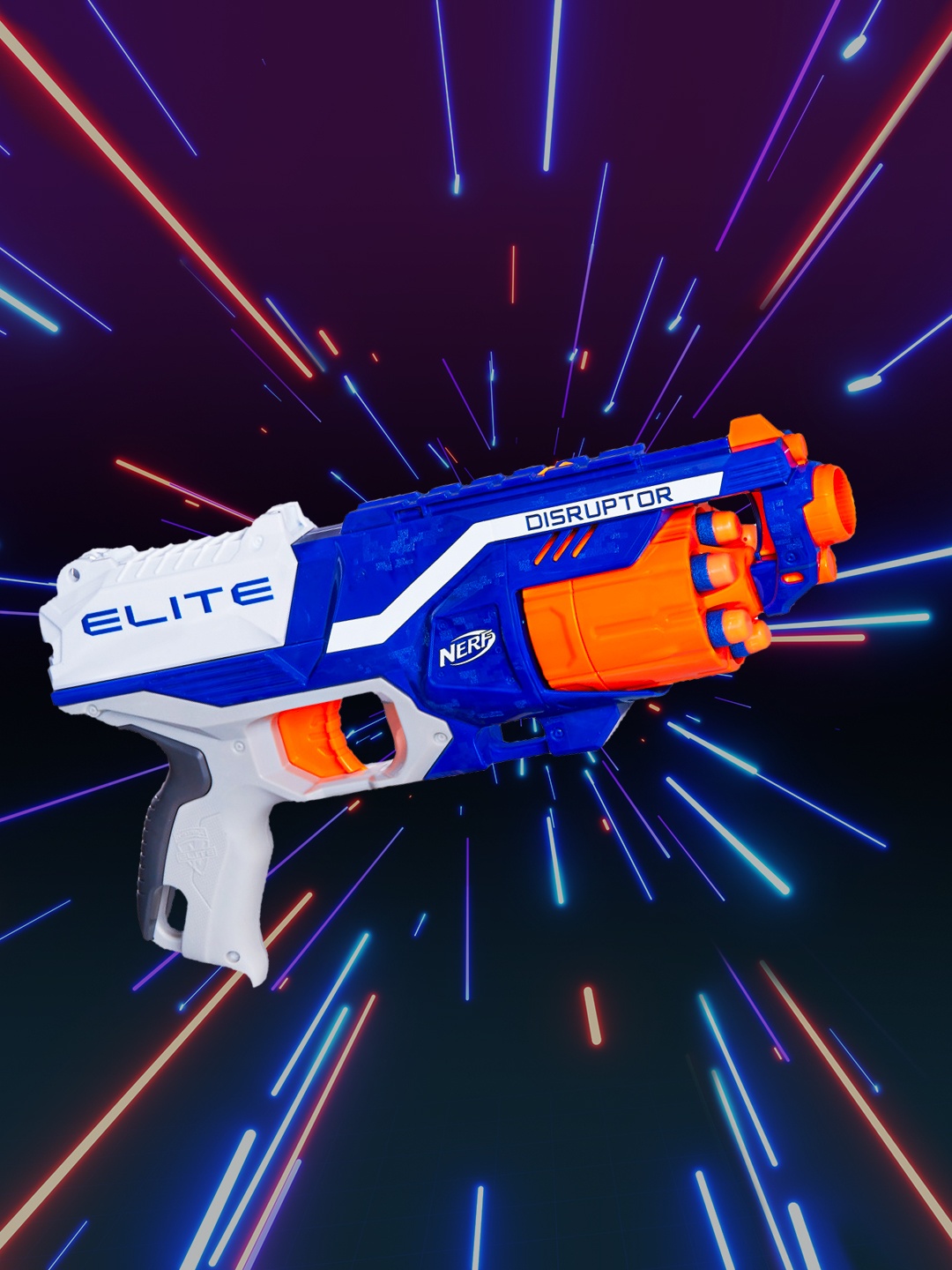 NERF Boys Elite Disruptor Blaster 6 Darts Gun Game For 8+ Years, Blue