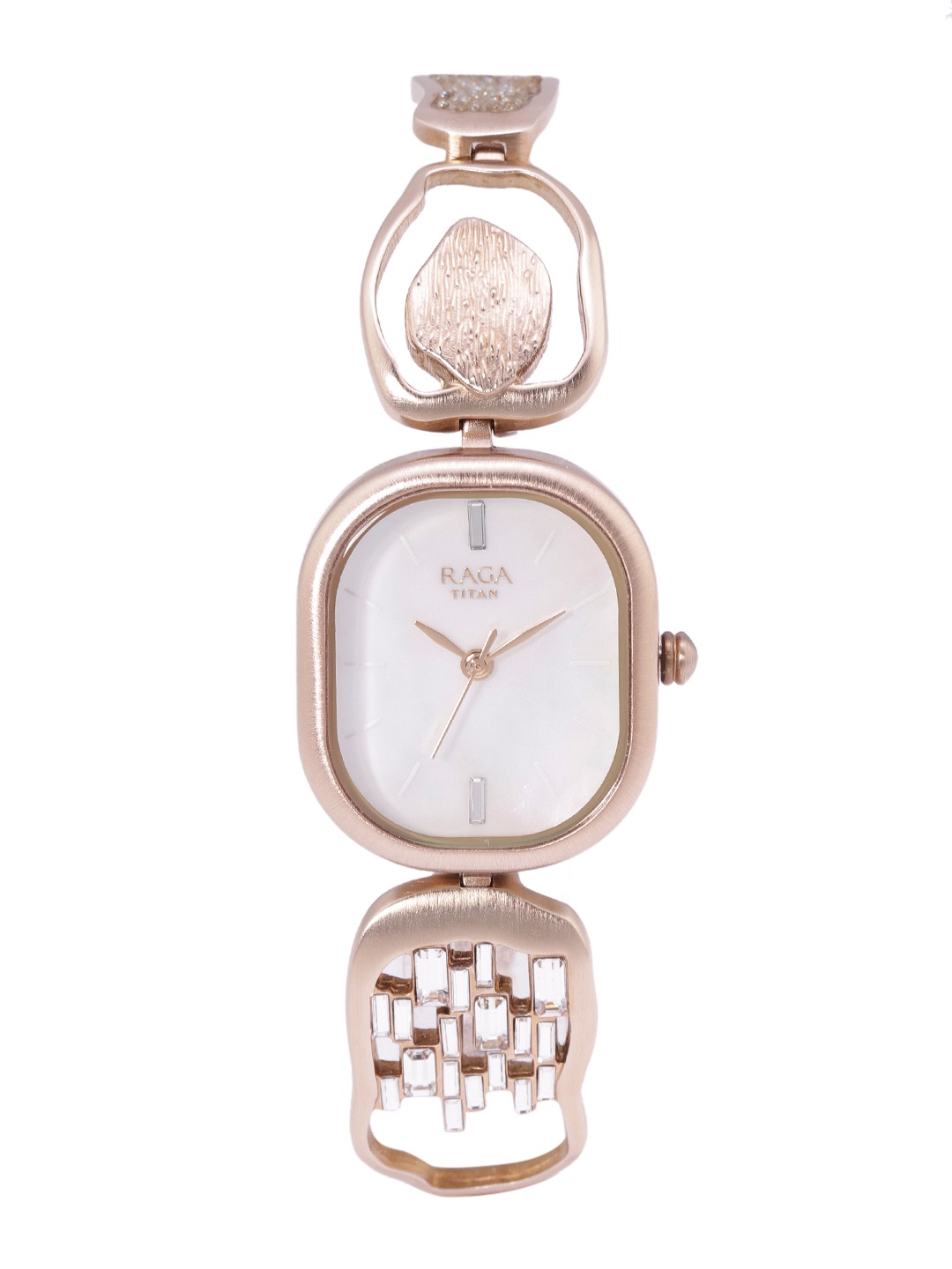 Titan Women Brass Mother of Pearl Dial & Bracelet Style Straps Analogue Watch 95098WM01, White
Titan Women Brass Mother of Pearl Dial & Bracelet Style Straps Analogue Watch 95098WM01, White