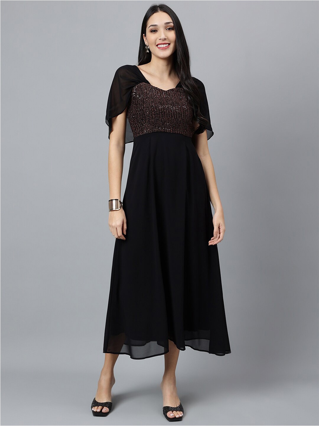 Latin Quarters Embellished Sequined Detailed Bling & Sparkly Fit & Flare Dress, Black
Latin Quarters Embellished Sequined Detailed Bling & Sparkly Fit & Flare Dress, Black