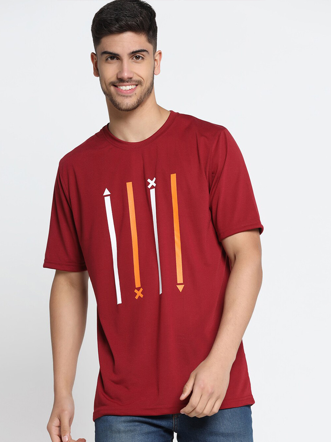INKKR Striped Round Neck Cotton T-shirt, Maroon
INKKR Striped Round Neck Cotton T-shirt, Maroon