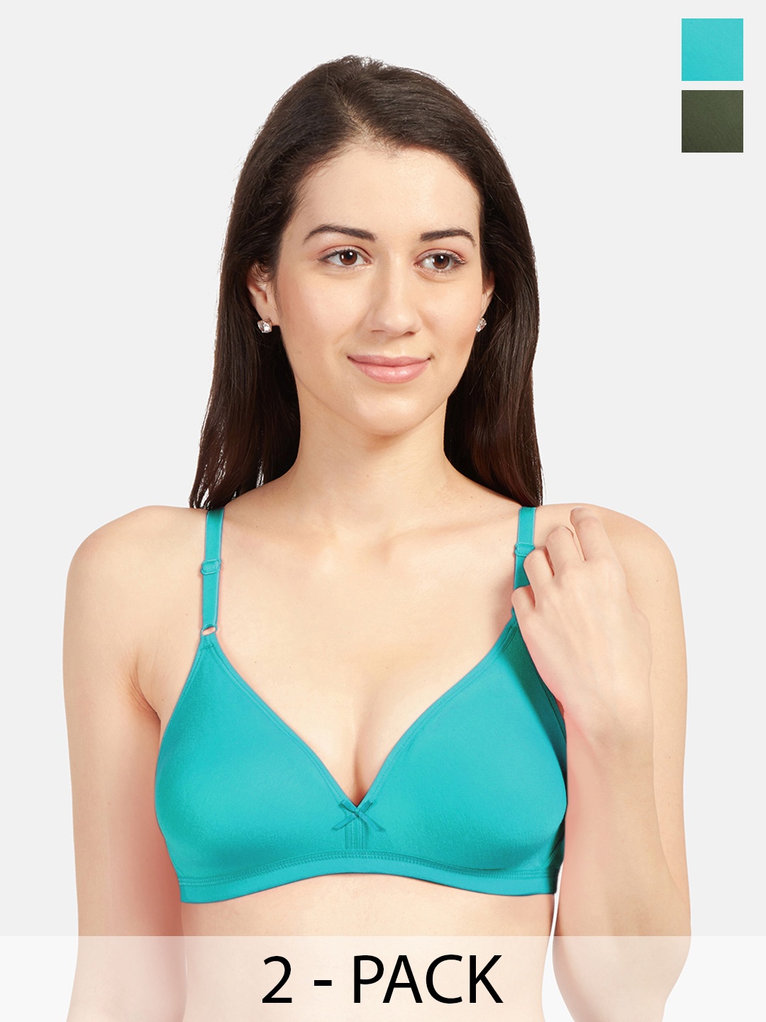 Sonari Pack Of 2 Medium Coverage Non Padded Seamless Everyday Bra- All Day Comfort, Green
Sonari Pack Of 2 Medium Coverage Non Padded Seamless Everyday Bra- All Day Comfort, Green