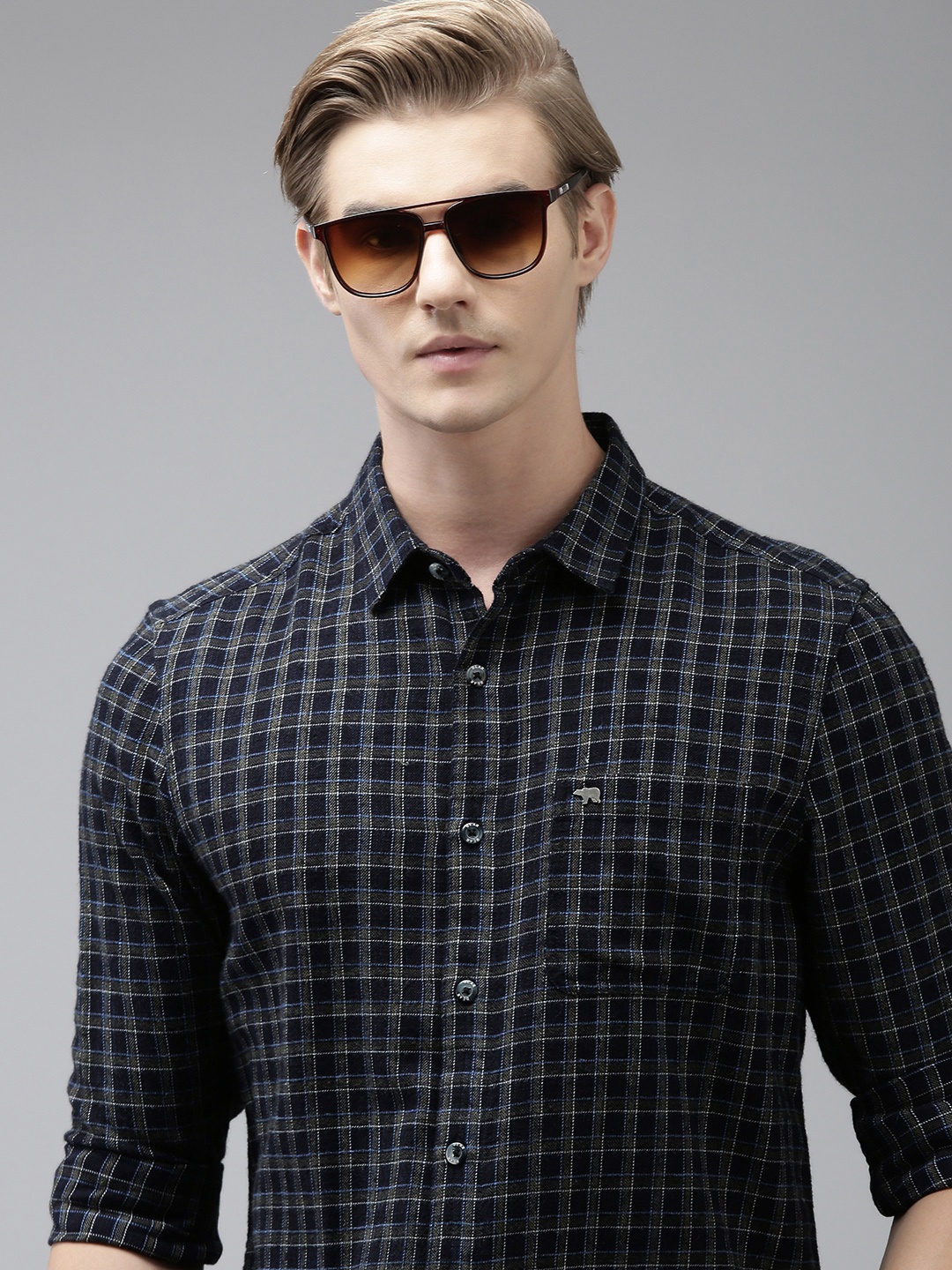 THE BEAR HOUSE Men Navy Blue Slim Fit Grid Tattersall Checks Opaque Checked Casual Shirt
THE BEAR HOUSE Men Navy Blue Slim Fit Grid Tattersall Checks Opaque Checked Casual Shirt