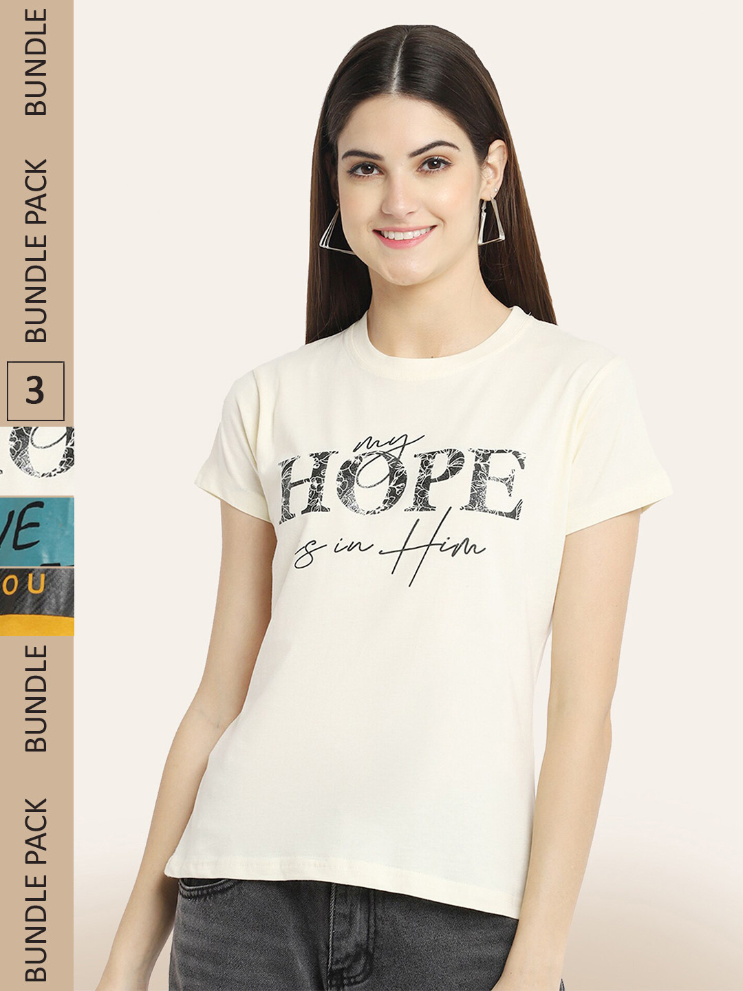 BAESD Pack of 3 Typography Printed Cotton T-shirts, Beige
BAESD Pack of 3 Typography Printed Cotton T-shirts, Beige