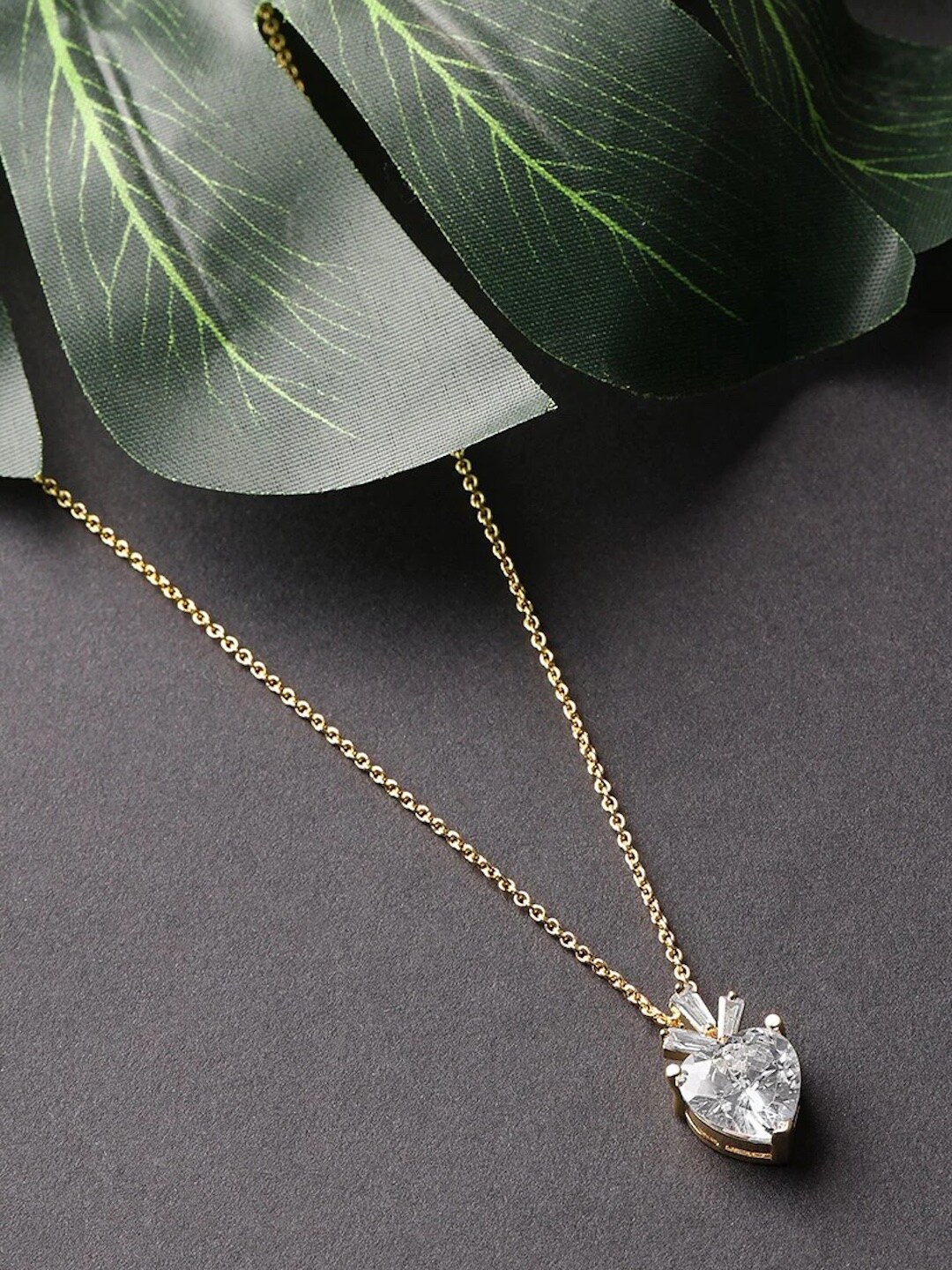 DressBerry White Brass Gold-Plated Necklace