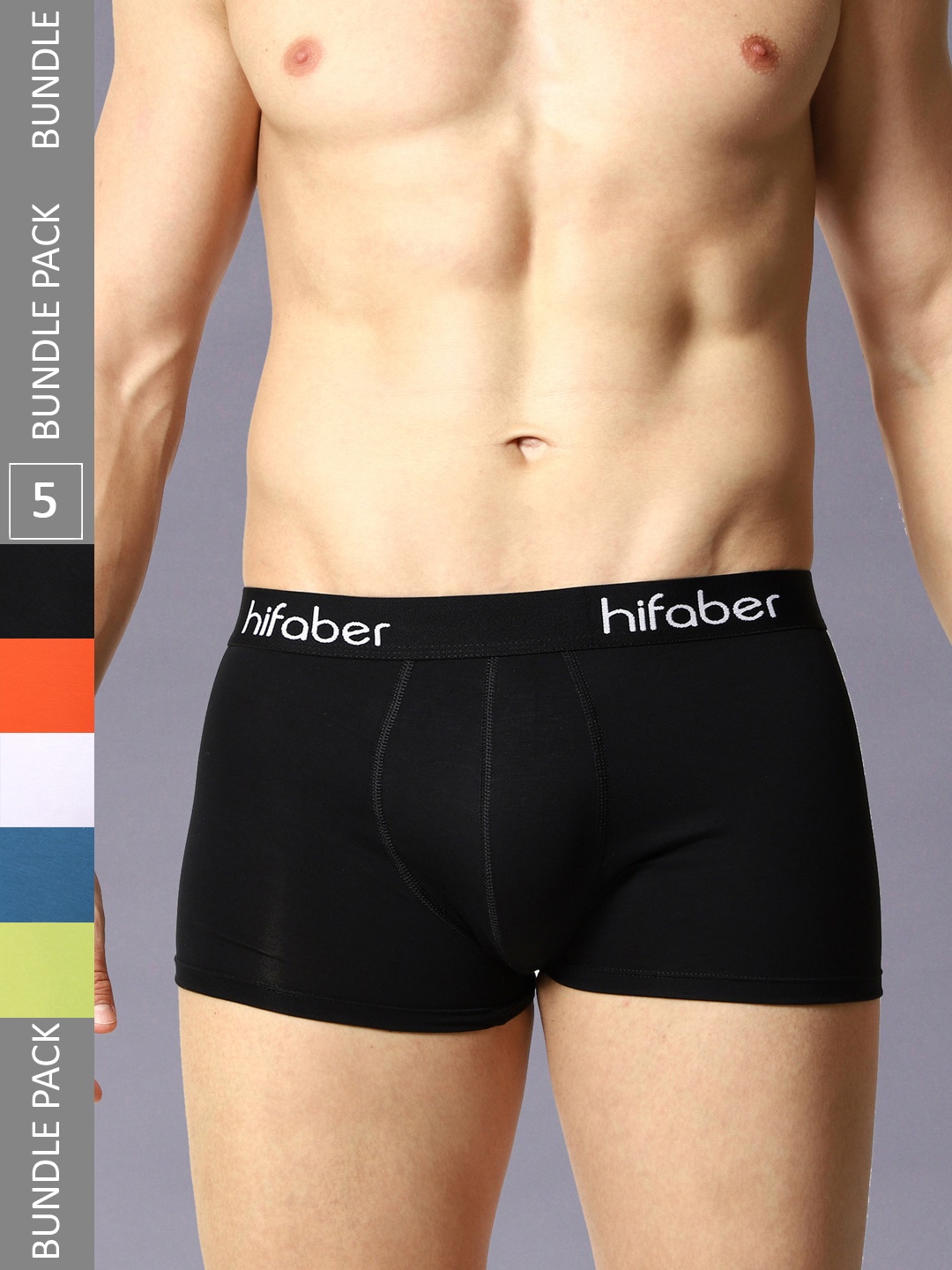 Hifaber Men Pack Of 5 Anti-Bacterial Trunks H0683 + H0684 + H0687 + H0690 + H0689_S, Black
Hifaber Men Pack Of 5 Anti-Bacterial Trunks H0683 + H0684 + H0687 + H0690 + H0689_S, Black