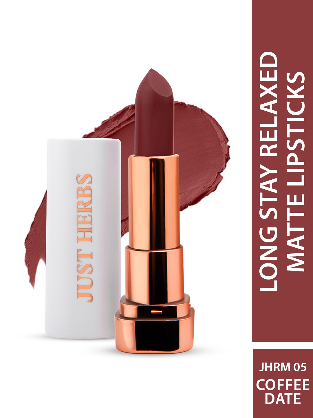 Just Herbs Long Stay & High Pigmented Relaxed Matte Lipstick - Coffee Date 05, Red
Just Herbs Long Stay & High Pigmented Relaxed Matte Lipstick - Coffee Date 05, Red