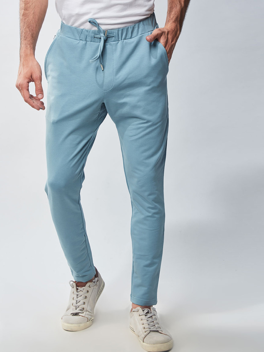 Beyours Men Cotton Regular Fit Trackpants, Blue 
Beyours Men Cotton Regular Fit Trackpants, Blue