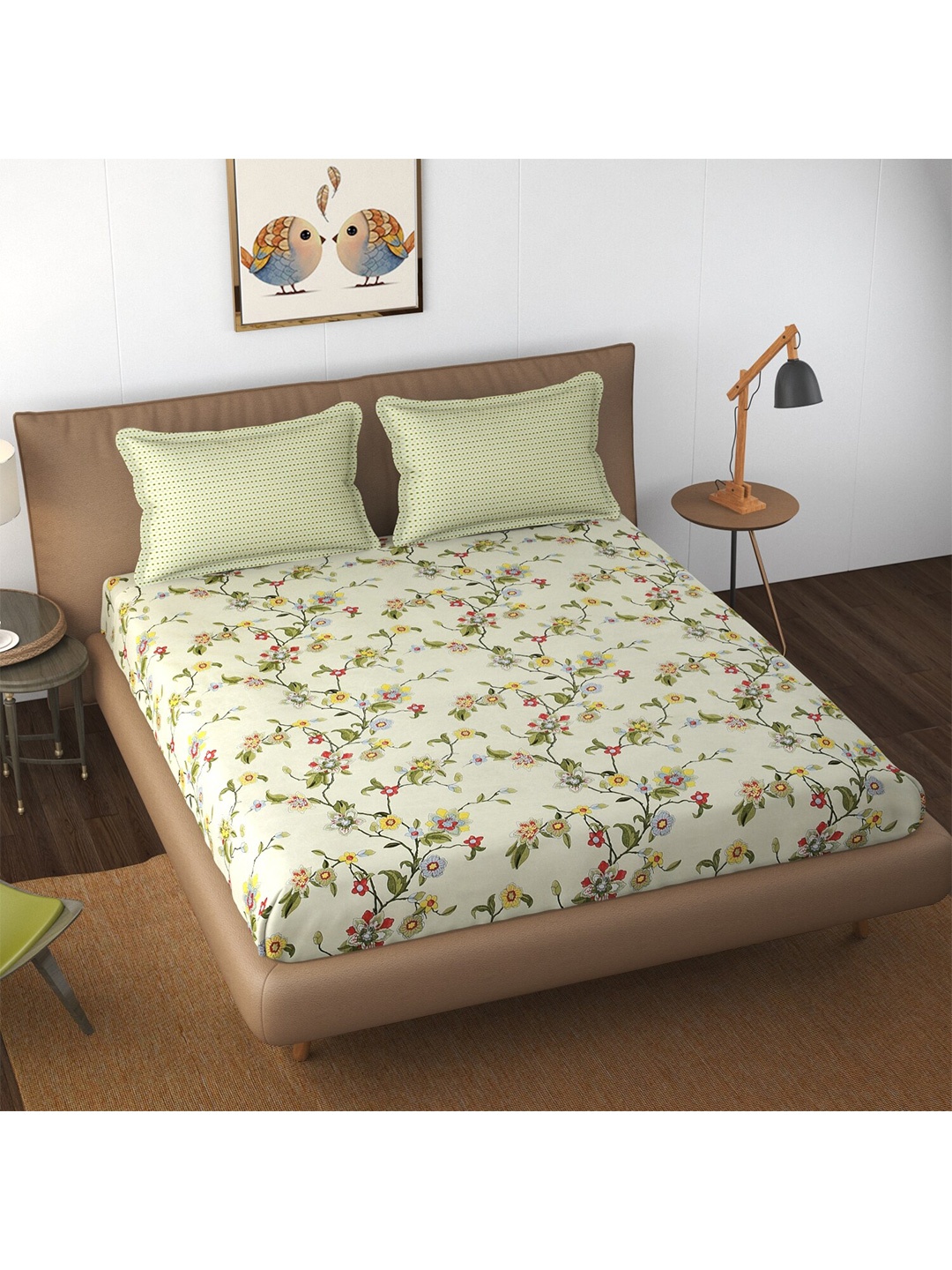 Florida Green & Yellow Floral Printed 250 TC Microfiber King Bedsheet & 2 Pillow Covers
Florida Green & Yellow Floral Printed 250 TC Microfiber King Bedsheet & 2 Pillow Covers