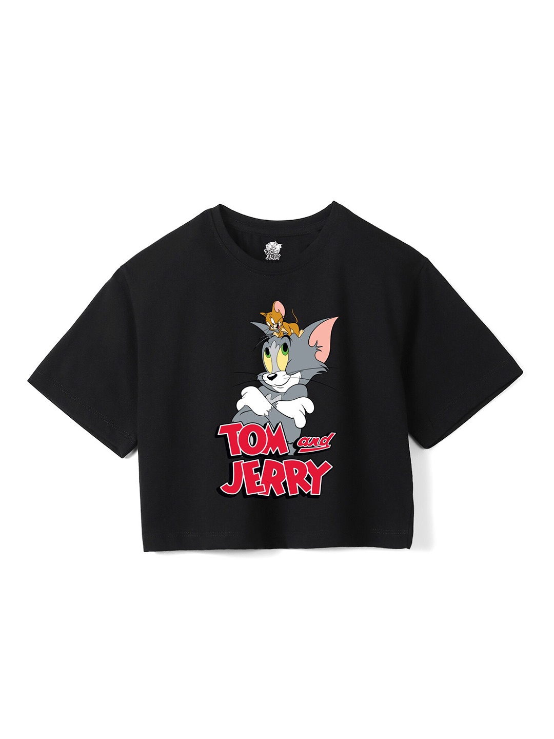 Wear Your Mind Girls Tom & Jerry Printed Drop-Shoulder Sleeves Pure Cotton Boxy T-shirt, Black
Wear Your Mind Girls Tom & Jerry Printed Drop-Shoulder Sleeves Pure Cotton Boxy T-shirt, Black