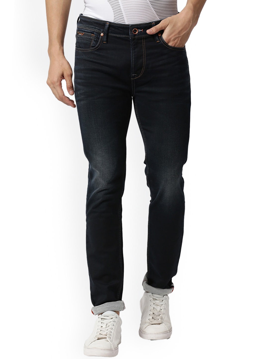 Killer Men Slim Fit Light Fade Stretchable Jeans, Blue