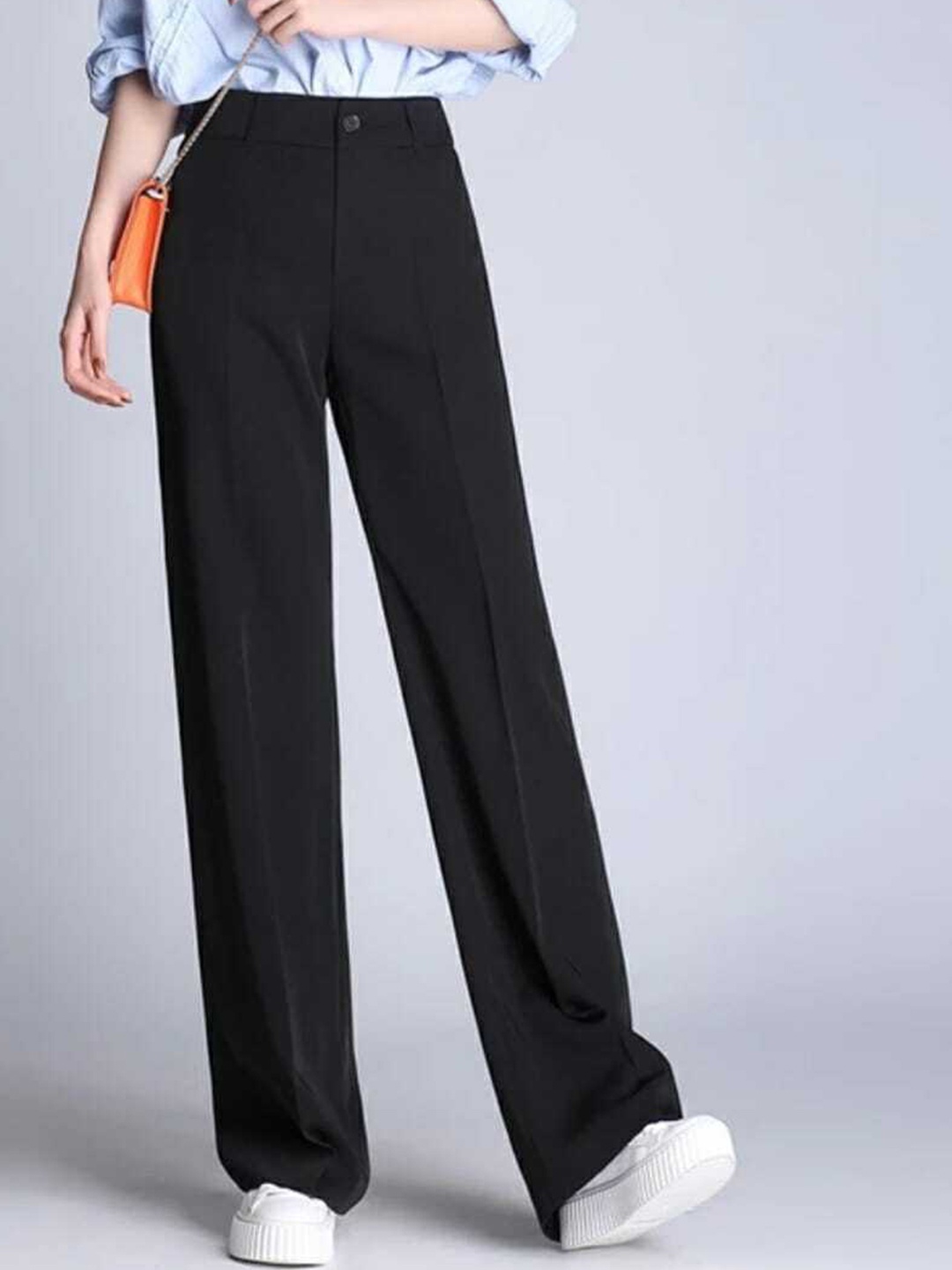 BROADSTAR Women Relaxed Straight Leg Loose Fit High-Rise Easy Wash Parallel Trousers, Black
BROADSTAR Women Relaxed Straight Leg Loose Fit High-Rise Easy Wash Parallel Trousers, Black