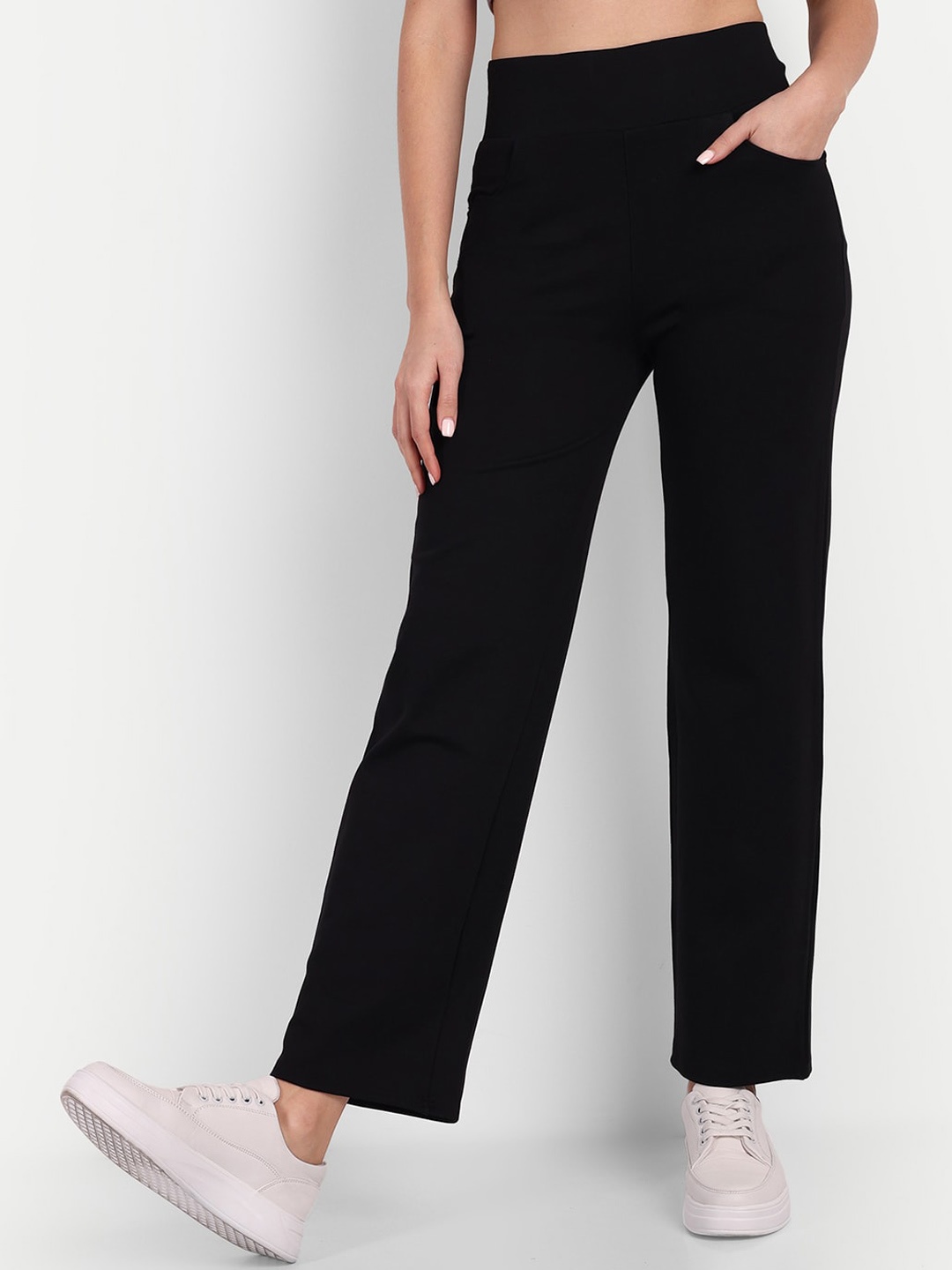 Next One Women Relaxed Straight Leg Straight Fit High-Rise Easy Wash Trousers, Black
Next One Women Relaxed Straight Leg Straight Fit High-Rise Easy Wash Trousers, Black