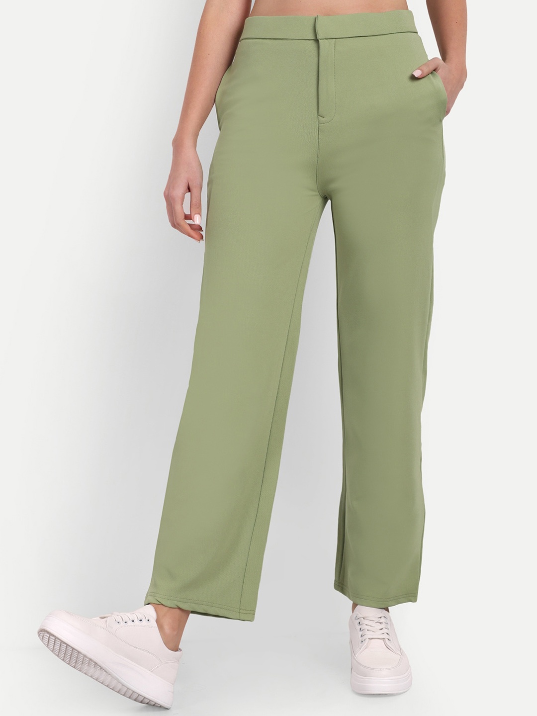 Next One Women Relaxed Straight Leg Straight Fit High-Rise Easy Wash Trousers, Green
Next One Women Relaxed Straight Leg Straight Fit High-Rise Easy Wash Trousers, Green