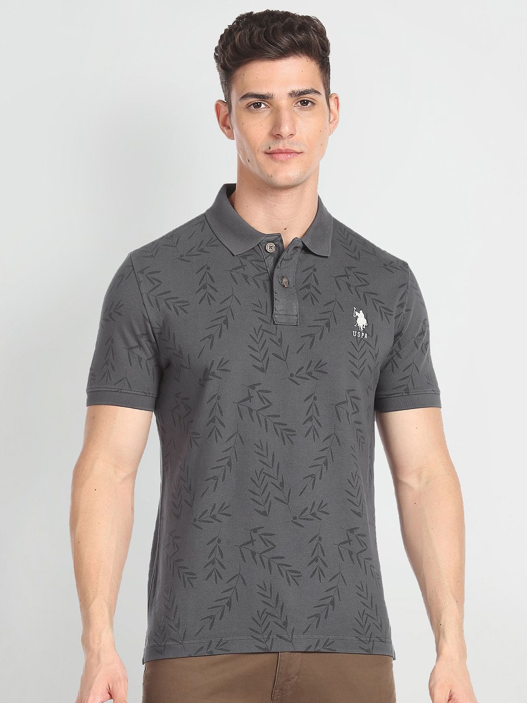 U.S. Polo Assn. Denim Co. Conversational Printed Polo Collar Pure Cotton T-Shirt, Grey
U.S. Polo Assn. Denim Co. Conversational Printed Polo Collar Pure Cotton T-Shirt, Grey