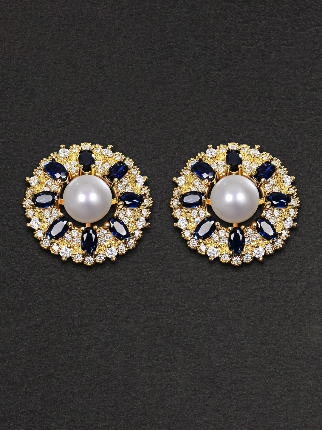 anore Gold-Plated Pearl Studs Earrings
