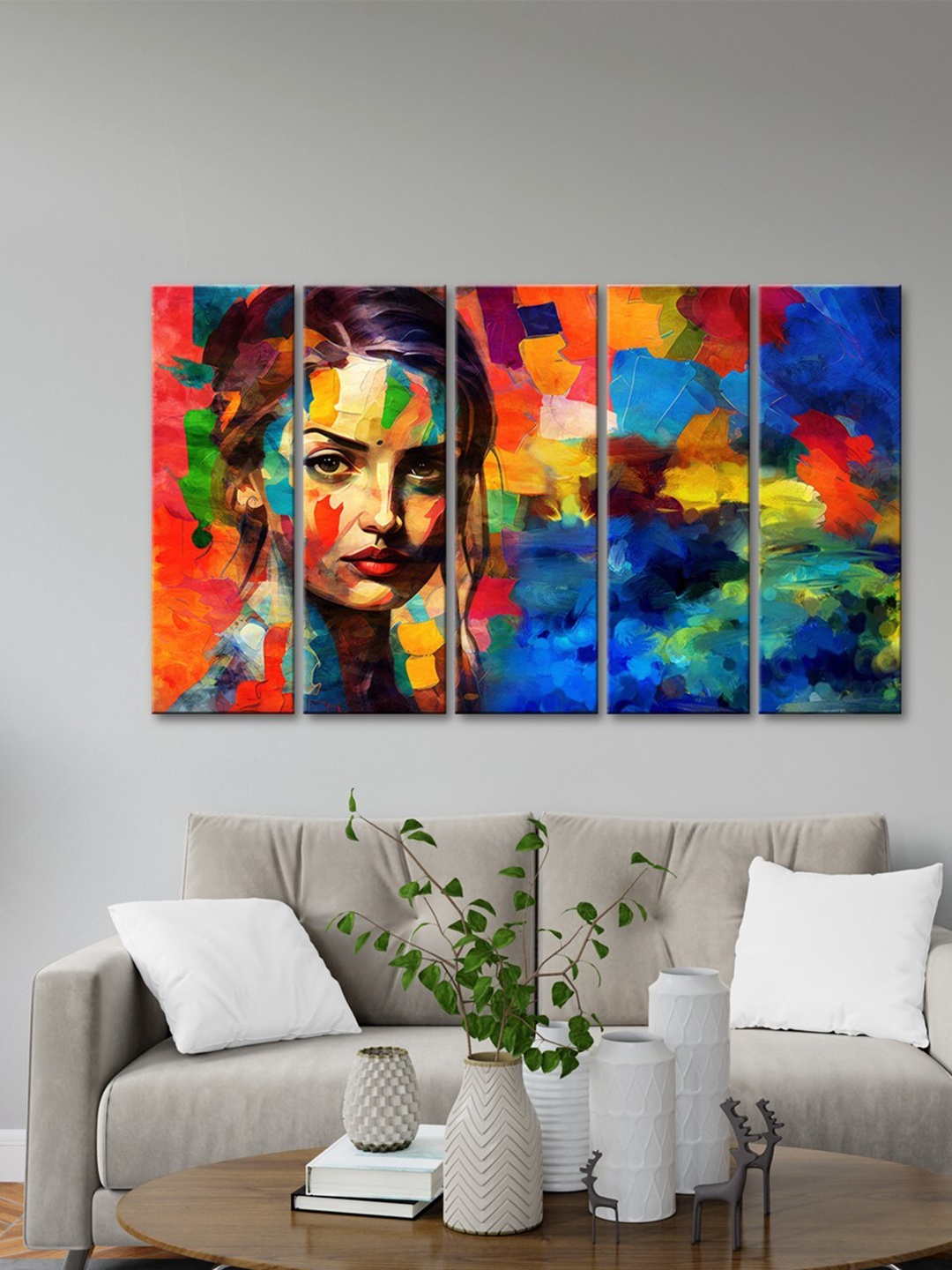 999Store Blue 5 Pieces Women Face Art With Abstract Effect Modern Painting Art Panels
999Store Blue 5 Pieces Women Face Art With Abstract Effect Modern Painting Art Panels