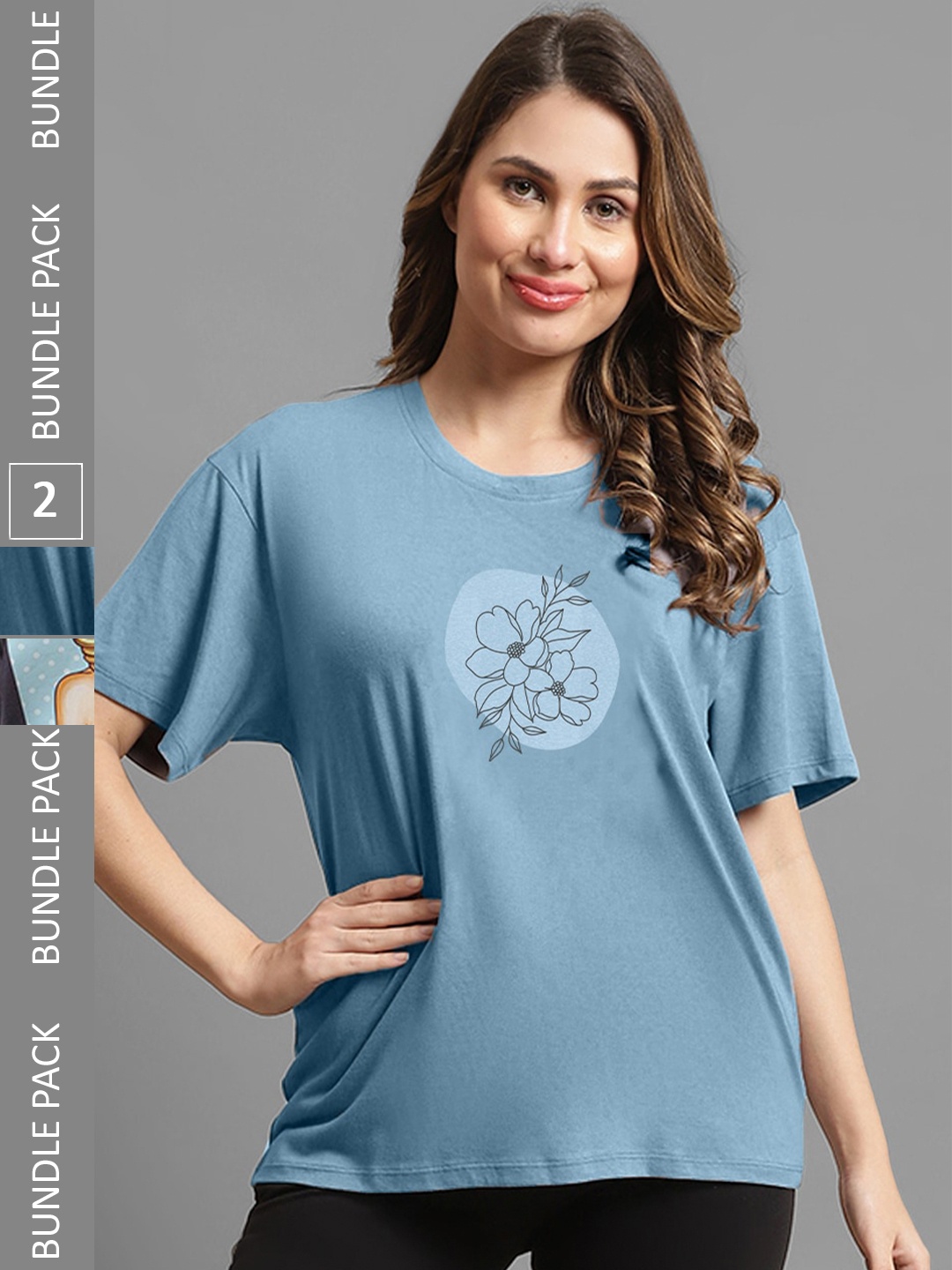 Kanvin Pack Of 2 Teal Blue & Grey Graphic Printed Drop-Shoulder Modal Oversized T-Shirts
Kanvin Pack Of 2 Teal Blue & Grey Graphic Printed Drop-Shoulder Modal Oversized T-Shirts