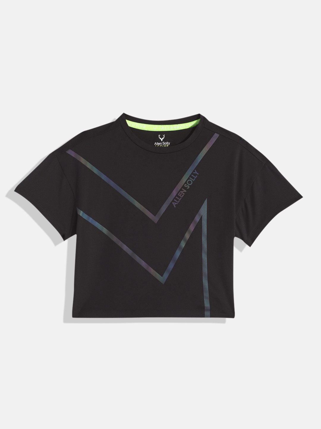 Allen Solly Junior Girls Striped Moisture Wicking Cropped Training T-shirt, Black
Allen Solly Junior Girls Striped Moisture Wicking Cropped Training T-shirt, Black