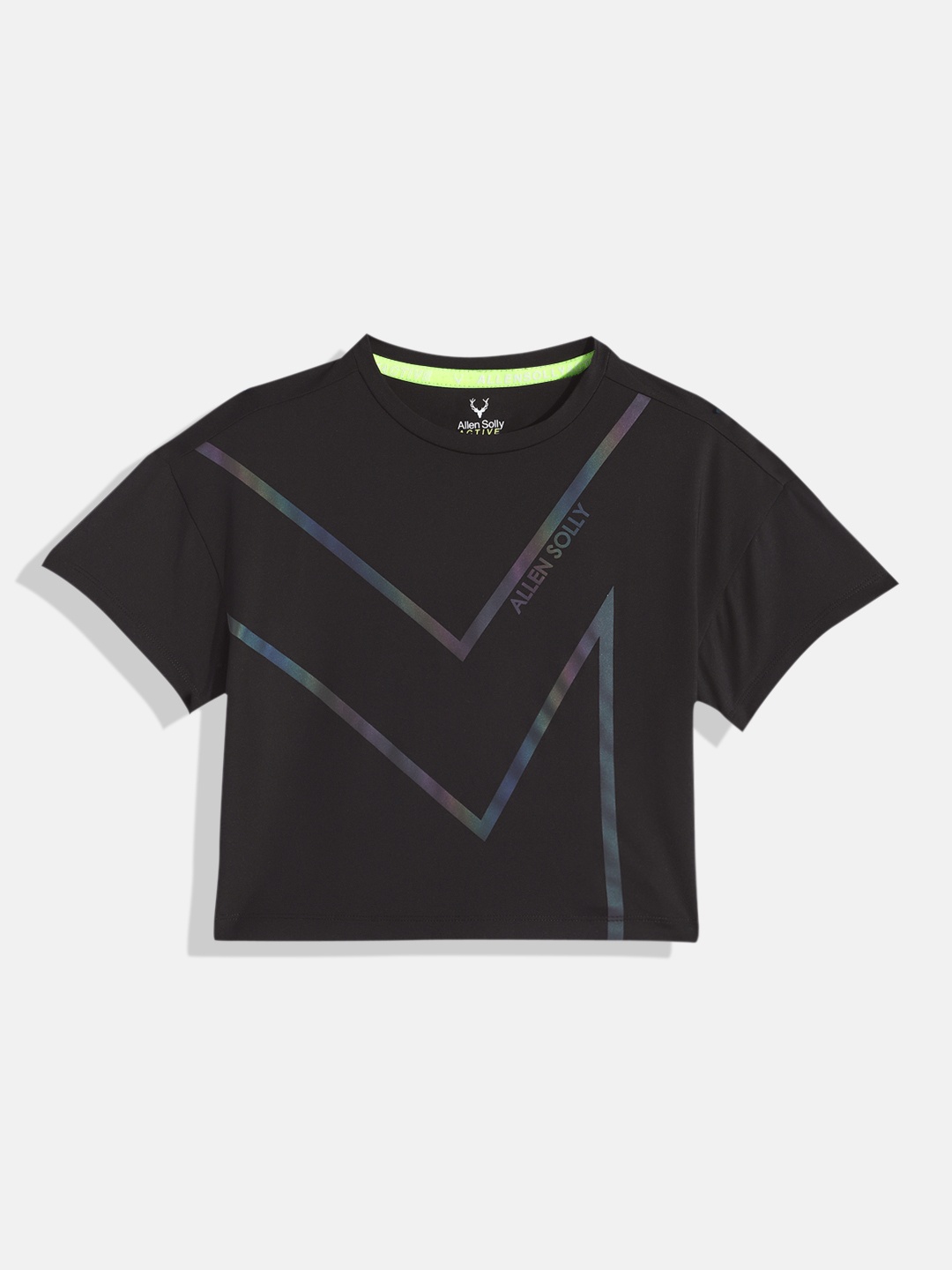 Allen Solly Junior Girls Striped Moisture Wicking Training Cropped T-shirt, Black
Allen Solly Junior Girls Striped Moisture Wicking Training Cropped T-shirt, Black